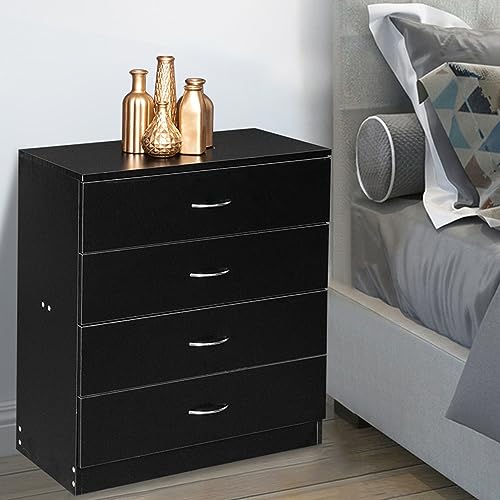 Black With 4 Drawers