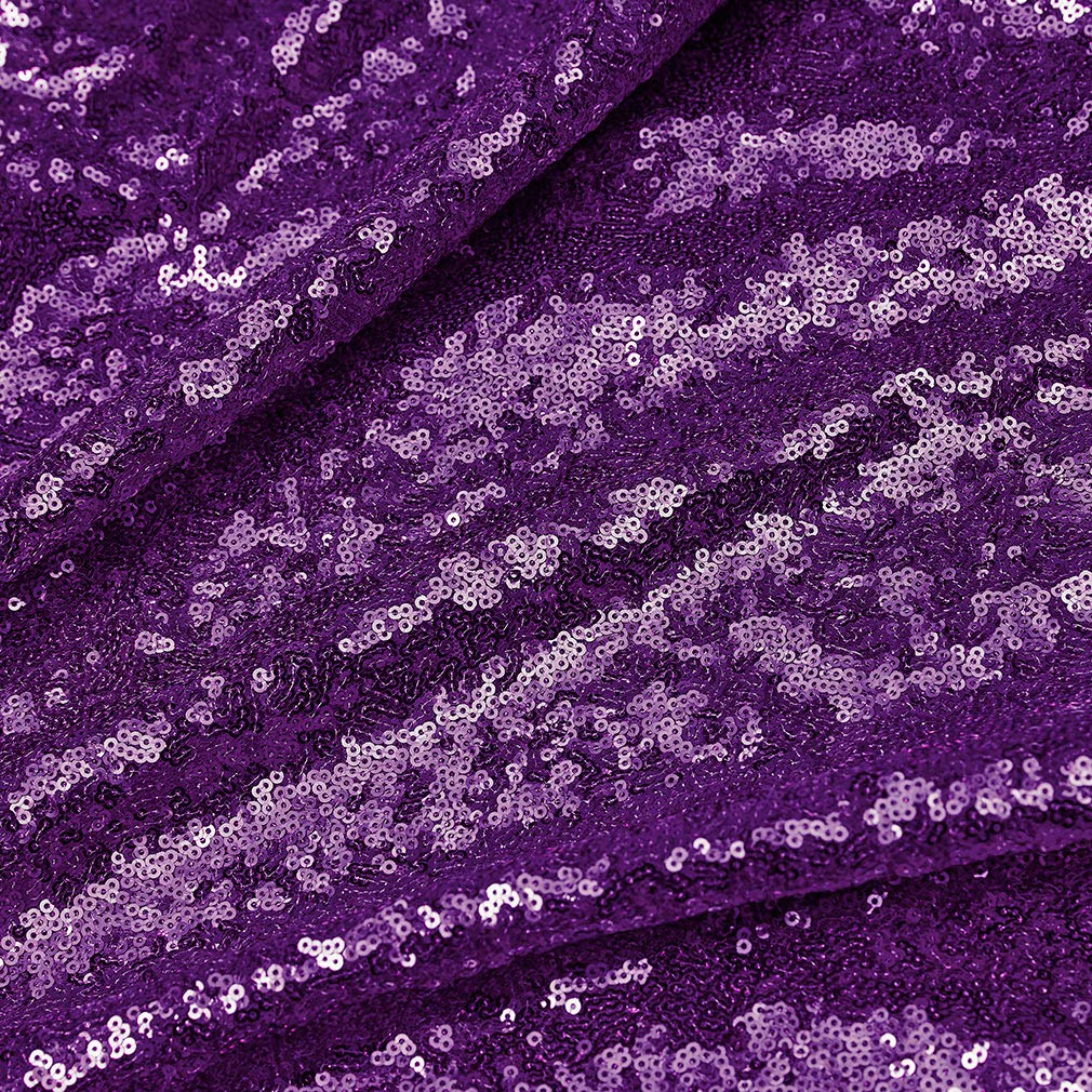 50 Inch Round Purple Sequin Tablecloth - Glitter Party Table Cover for Bridal Showers, Weddings, Birthday Decorations, Banquets & Dessert Tables | Elegant Event Decor for Home & Special Occasions