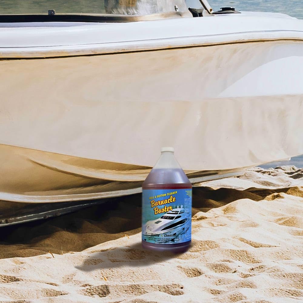 Premium Boat Hull Cleaner - Chemical Barnacle Buster for On/Off Boat Cleaning - Star Performance Bottom Cleaner - 128oz (4-Pack) - Ideal for Marine Maintenance & Boat Hull Protection