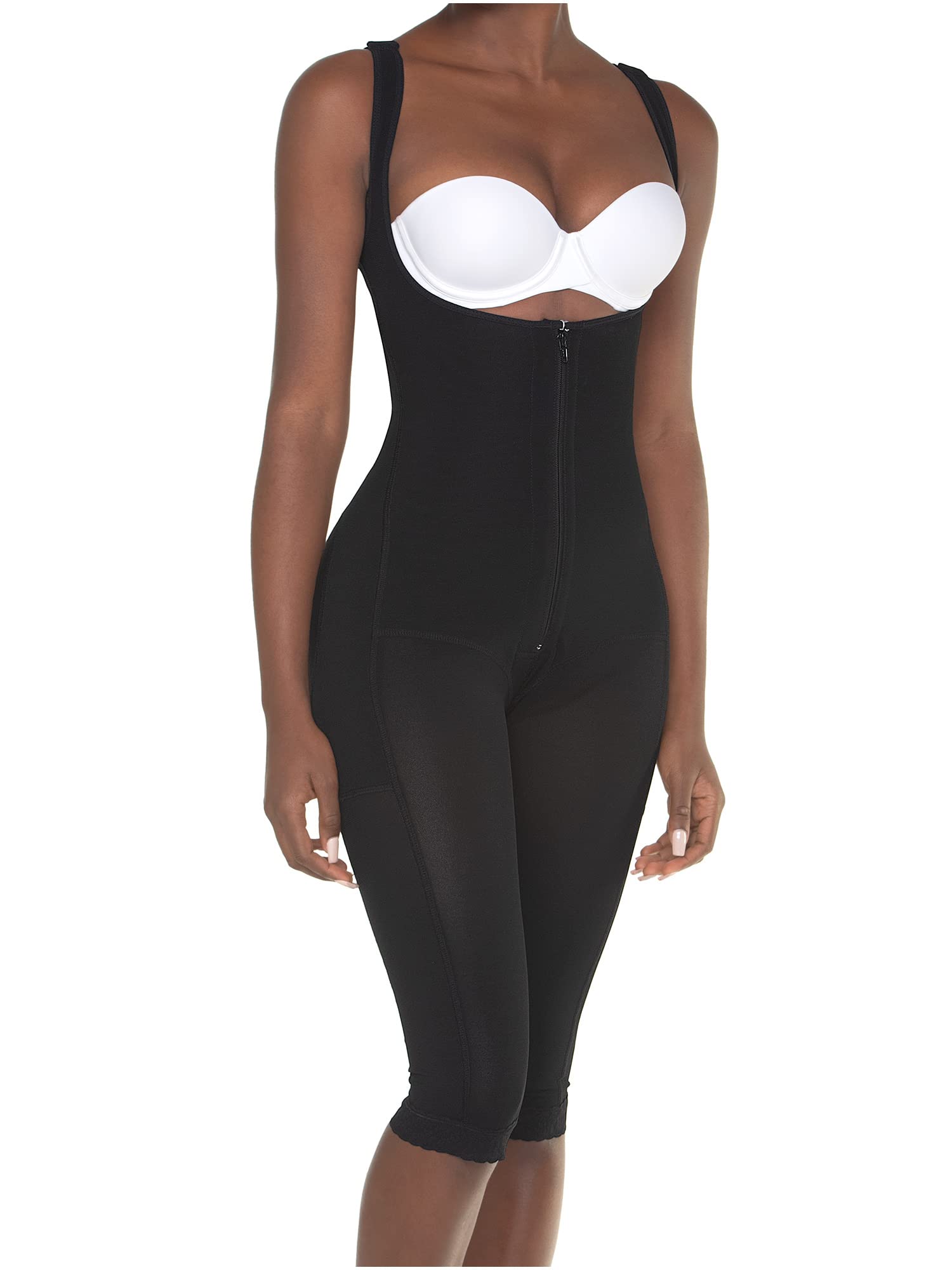 MARIAE FAJAS Tummy Control Shapewear Bodysuit - Colombian Open Bust Body Shaper for Women | Slimming Waist Trainer for Postpartum, Workout & Everyday Wear