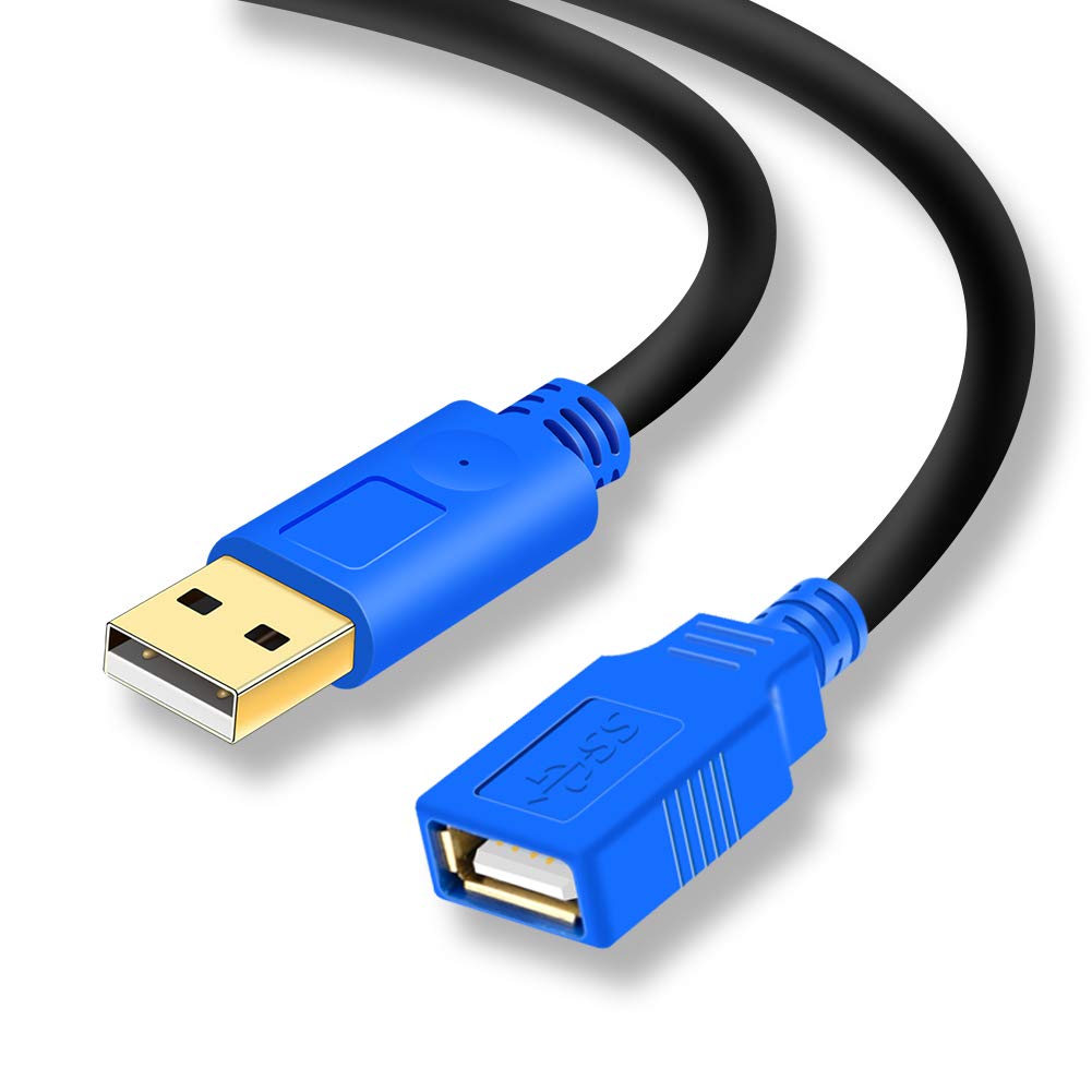 Hanprmeee 6M USB 2.0 Extension Cable - Male to Female Extra Long Cord for Printer, Keyboard, Gaming Console, Speakers, Oculus Rift & Scanners | High-Speed Data Transfer for Home Office & Entertainment Setup