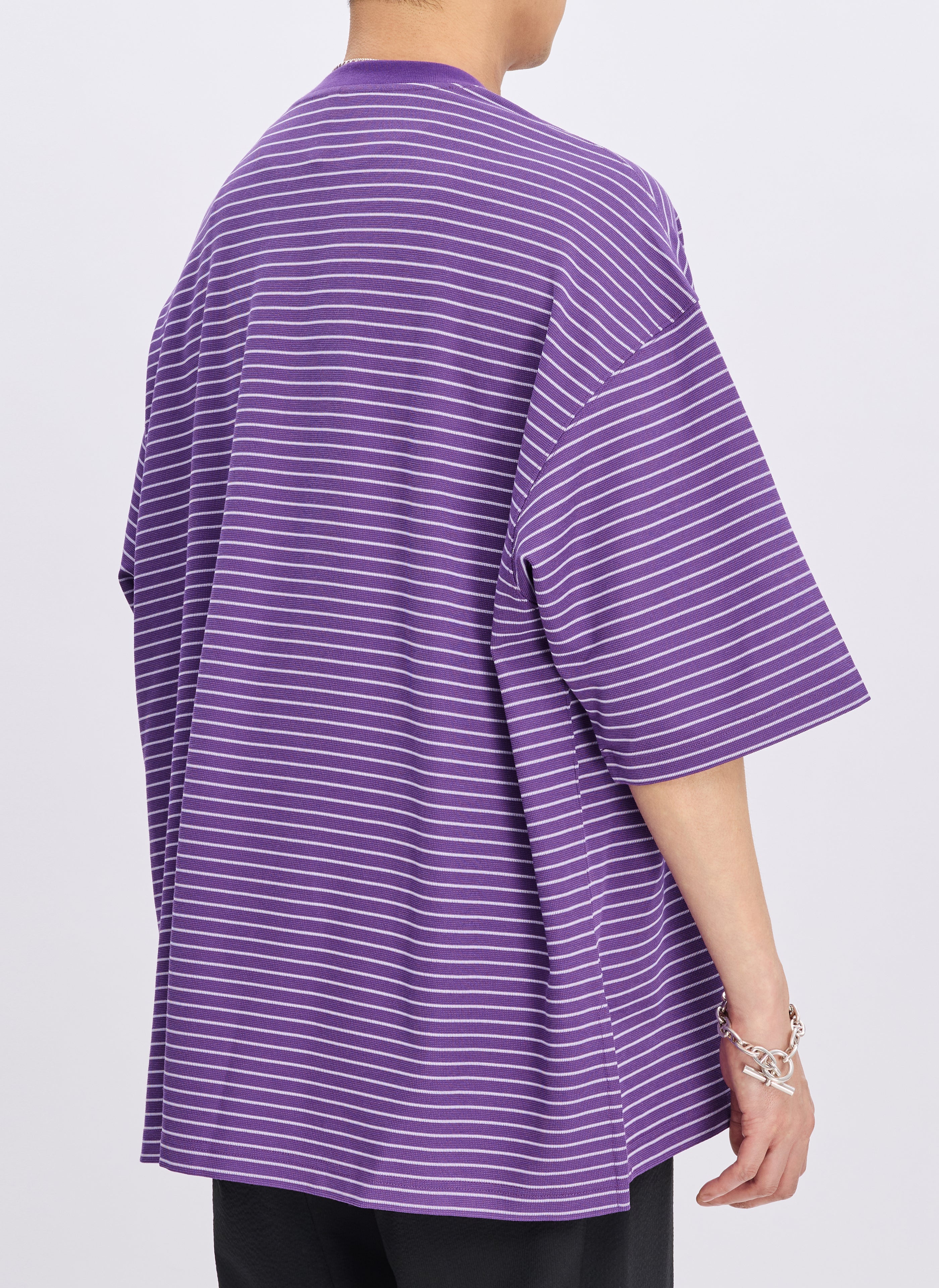 Stylish Jacquard Short Sleeve Border Top for Women - Summer Casual Blouse with Floral Pattern | Perfect for Beach Outings, Date Nights & Office Wear