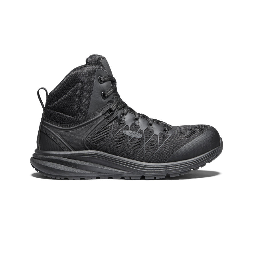 Men's Vista Energy Mid Carbon Toe Work Boots - Black/Raven - Durable Safety Shoes for Construction & Outdoor Work