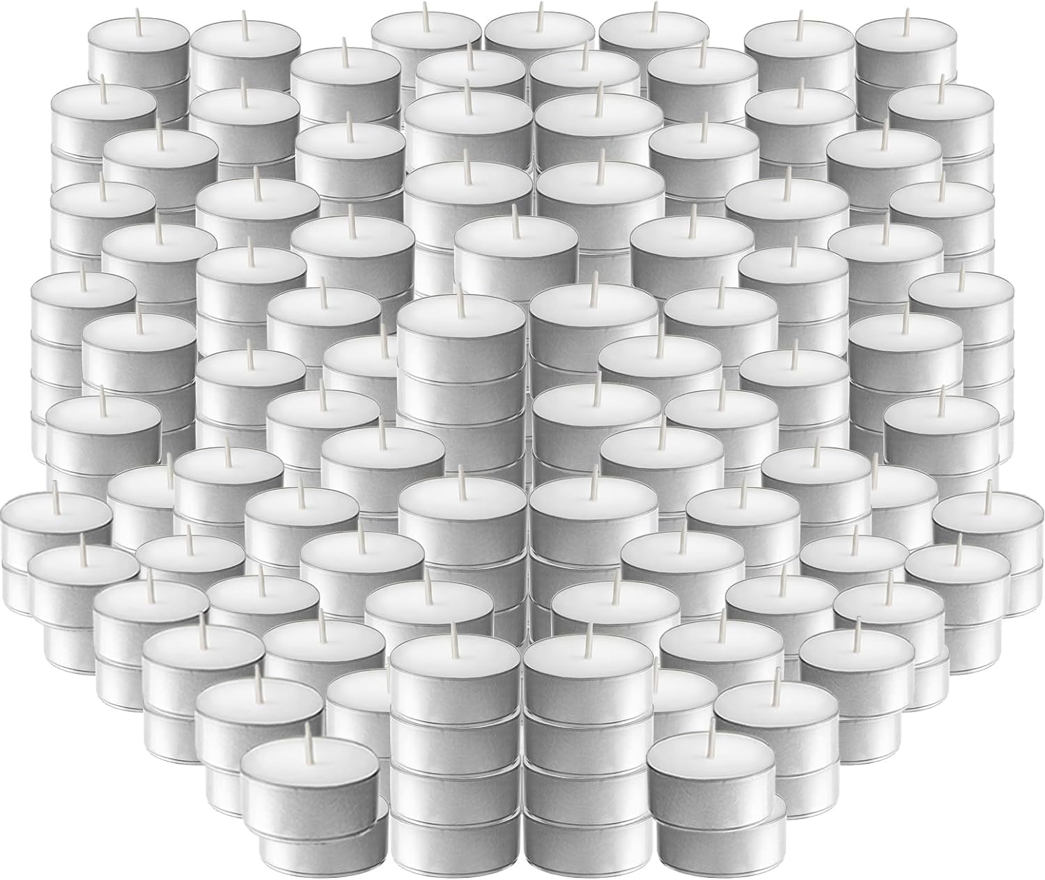 Unscented White Tea Light Candles Bulk 200 Pack - Smokeless, Dripless, 4-Hour Burn Time for Weddings, Home Decor, Pool Parties & Shabbat Ceremonies - Perfect for Romantic Ambiance, Religious Events & Special Occasions