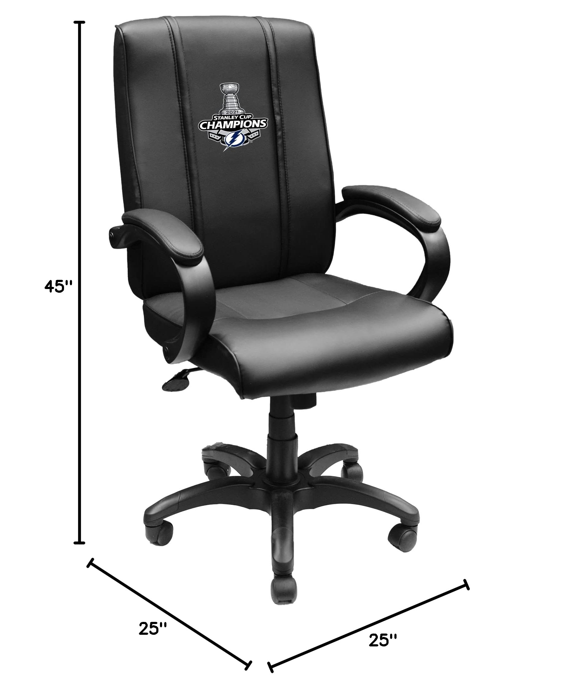 Tampa Bay Lightning 2021 Stanley Cup Champions Office Chair - Ergonomic Desk Chair with Team Logo for Home & Office Workspace