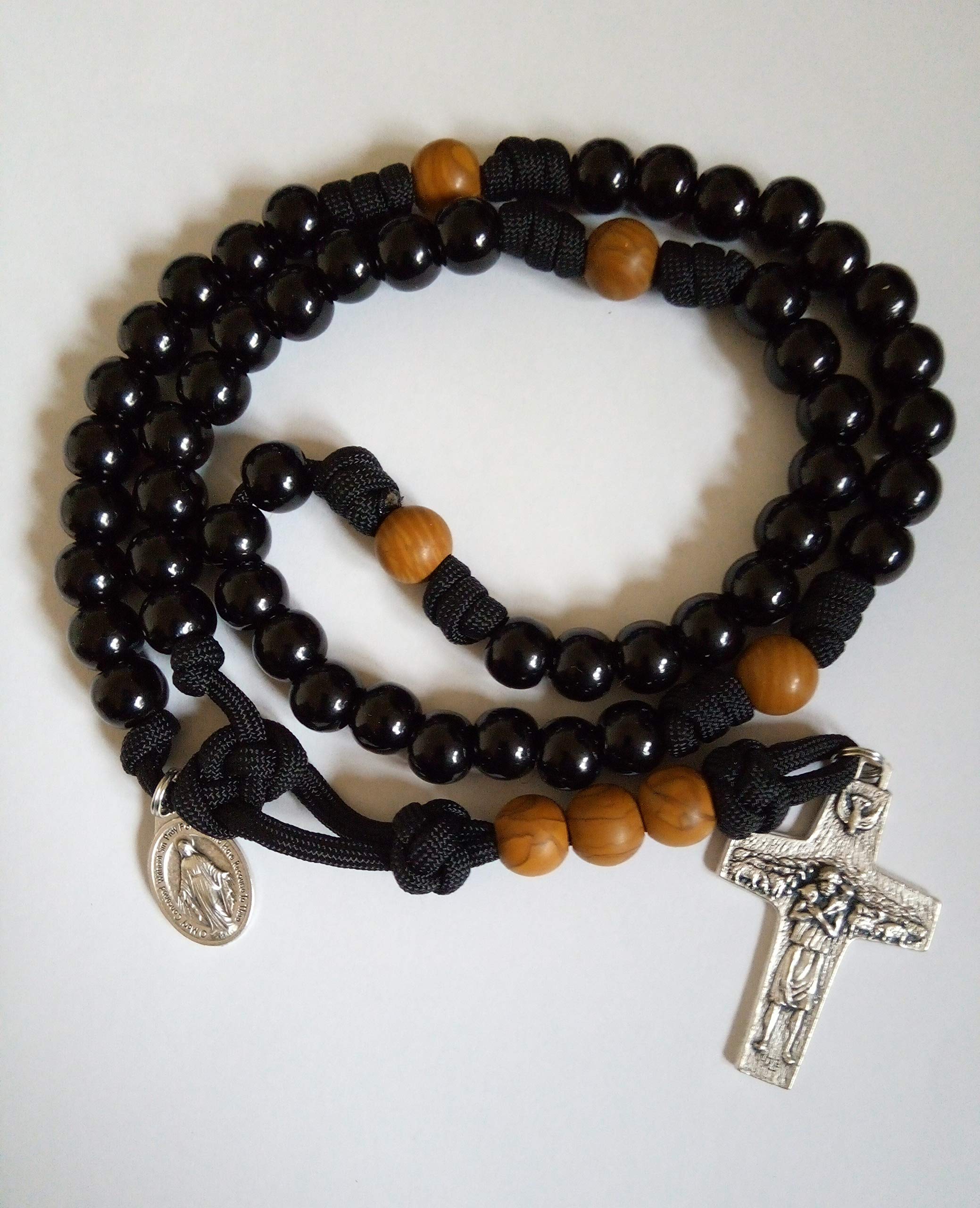 Natural Stone Accent Beads for Paracord Rosary - Prayer Warrior Spiritual Jewelry for Meditation, Outdoor Survival & Religious Gifts