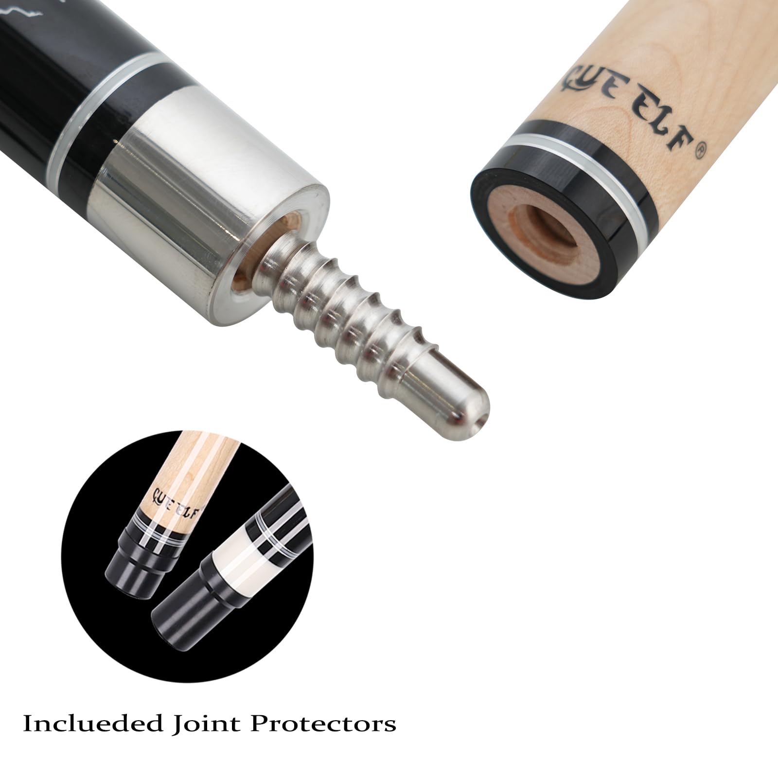 Professional Pool Cue Stick with Low Deflection 13mm Black Tip - Hardwood Canadian Maple Billiard Cue for Precision Shots | Perfect for Tournaments, Bars & Home Game Rooms