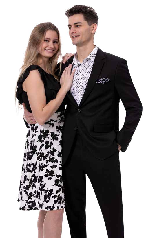 EJ Samuel Men's Classic Black Suit M2792 - Formal Business Attire for Weddings, Interviews & Office Wear