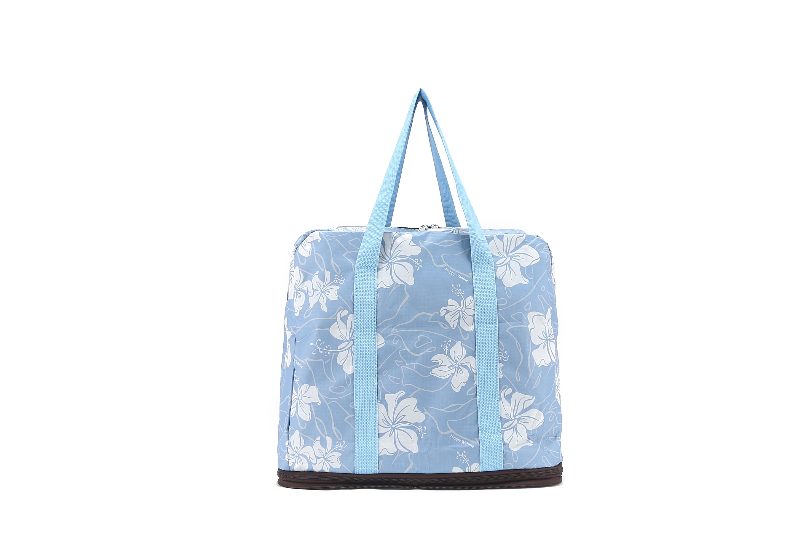 Foldable Duffle Bag for Travel & Gym - Water-Resistant Sophie Hibiscus Blue Carry-On Luggage | Perfect for Weekend Trips, Sports Gear & Workout Essentials