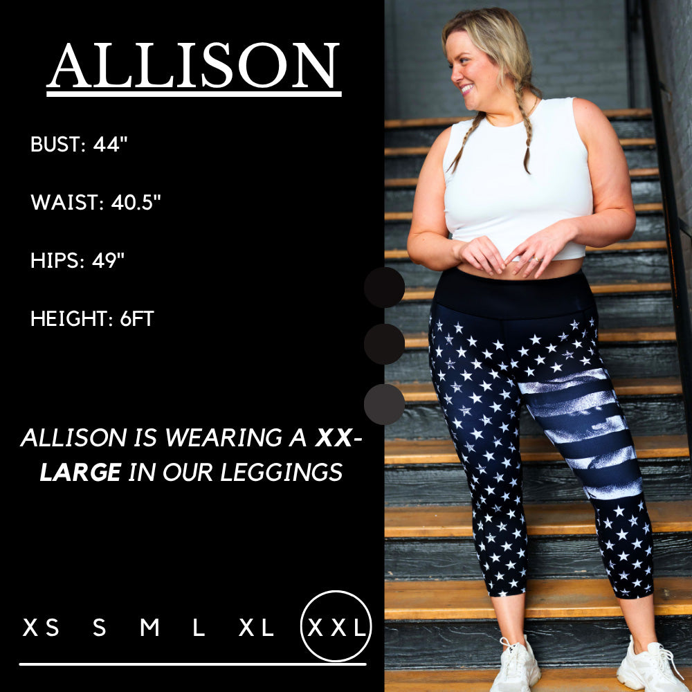Stars & Stripes Leggings - Patriotic American Flag Yoga Pants for Women - Perfect for 4th of July, Workouts & Casual Wear