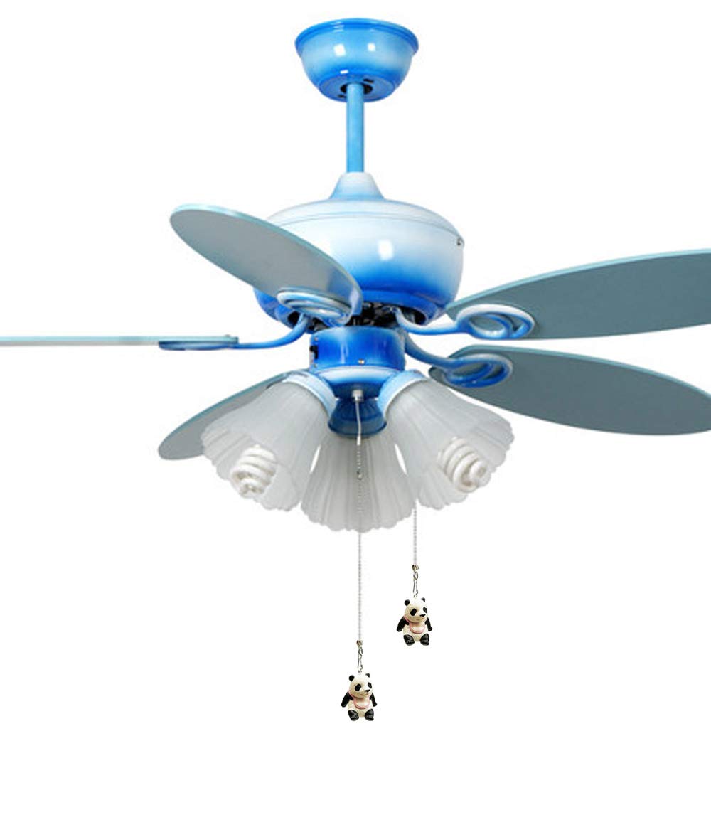 Panda Charm Fan Pull Chain Extender - Nickel Finish for Ceiling Fan Decor