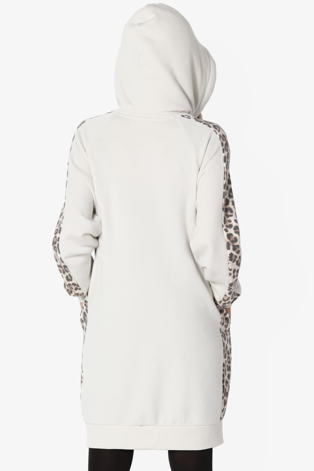 Stylish Leopard Print Loose Fit Hoodie with Pockets - Long Tunic Sweatshirt for Women | Casual Outfit, Lounge Wear & Street Fashion