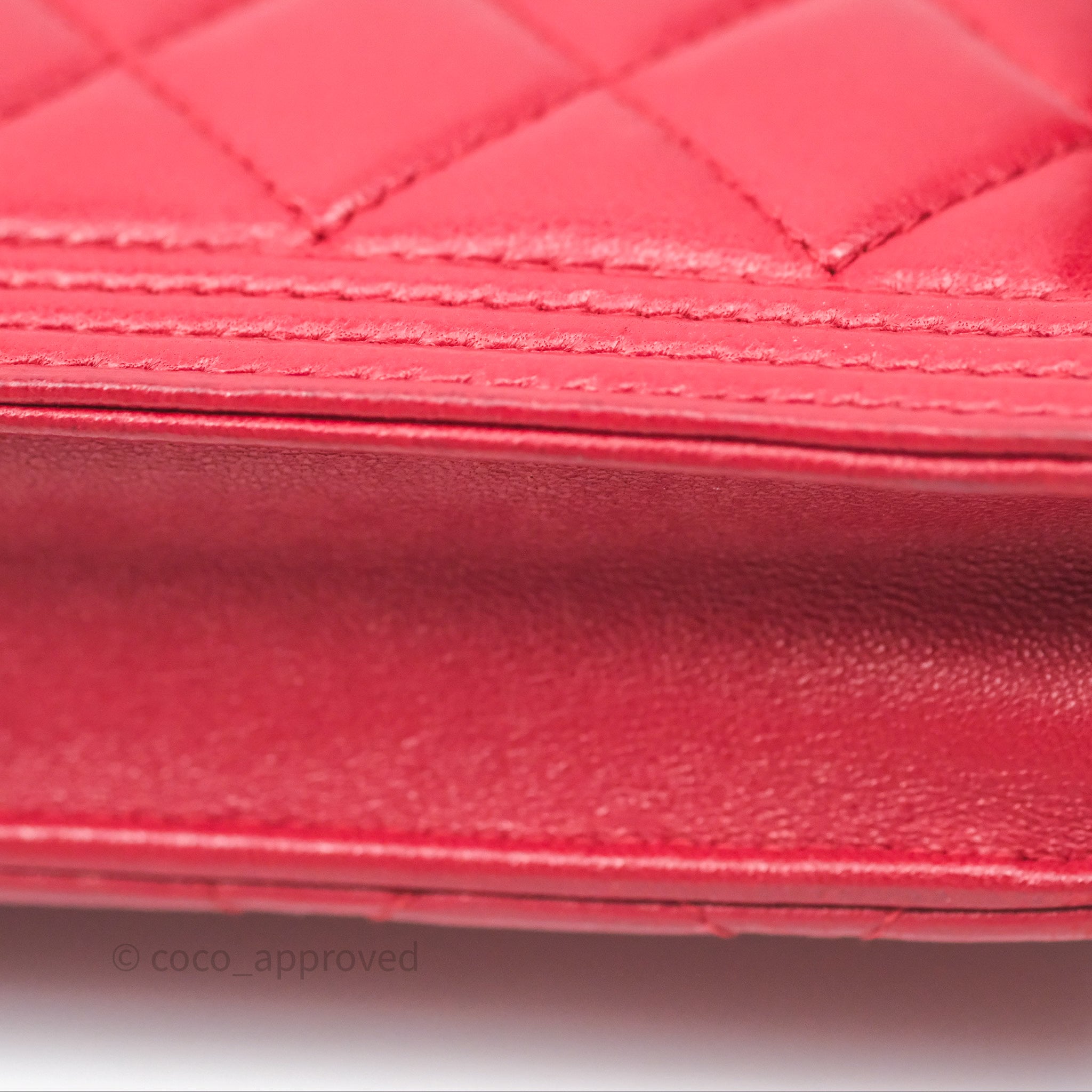 Chanel Boy Wallet on Chain WOC Red Lambskin Ruthenium Hardware - Luxury Crossbody Bag for Women, Perfect for Parties, Date Nights & Evening Events
