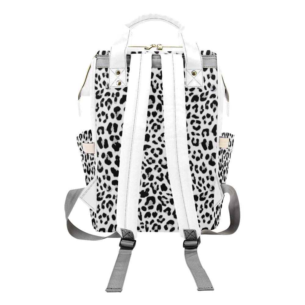 Personalized Leopard Print Baby Diaper Backpack for Moms - Large 15