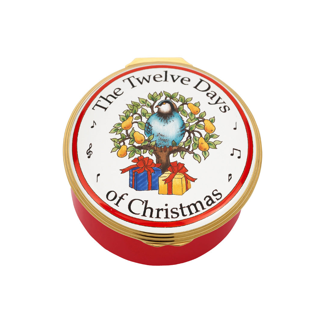 12 Days of Christmas Musical Enamel Jewelry Box - Holiday Gift for Christmas, Birthday, Anniversary - Perfect for Home Decor, Music Box Collection & Festive Celebrations