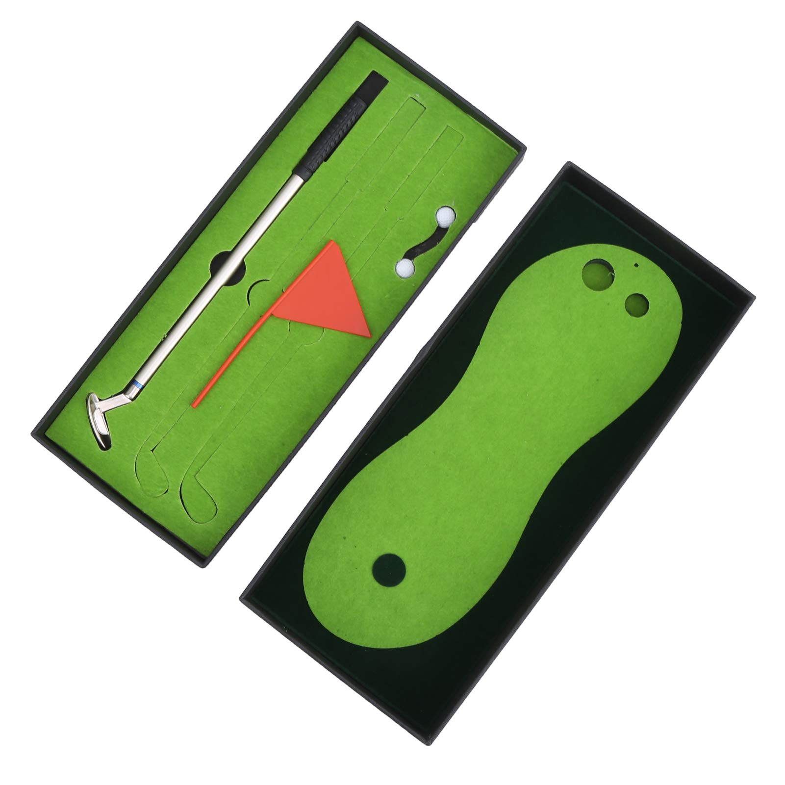 VGEBY Mini Desktop Golf Set - Portable Putting Mat with Golf Ball & Putter Pen - Office & Home Golf Practice Game for Adults - Perfect for Stress Relief, Office Decor & Indoor Entertainment