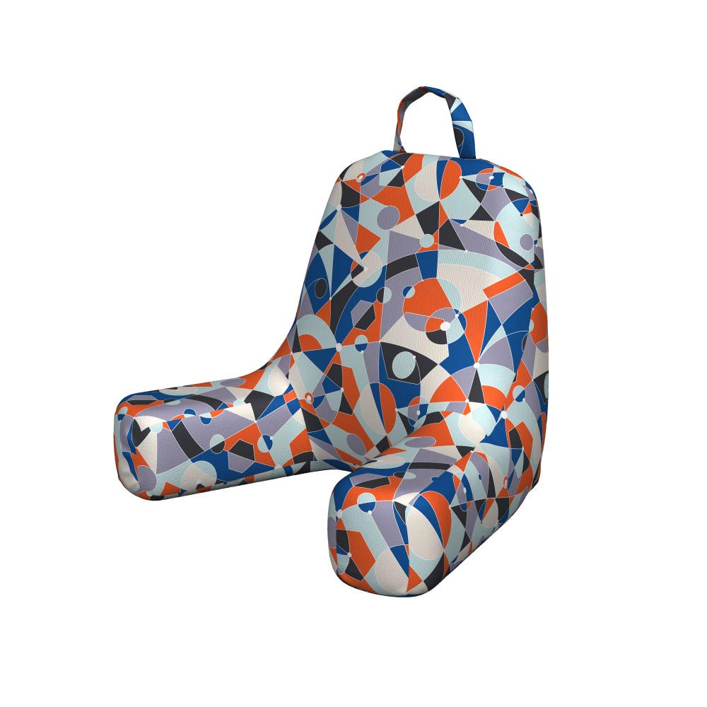 Ambesonne Mid Century Modern Reading Pillow Cover - Colorful Mosaic Geometric Print Soft Fabric Bed Rest Case (Unstuffed, Small) - Perfect for Reading in Bed, Living Room Lounging & Nursery Comfort