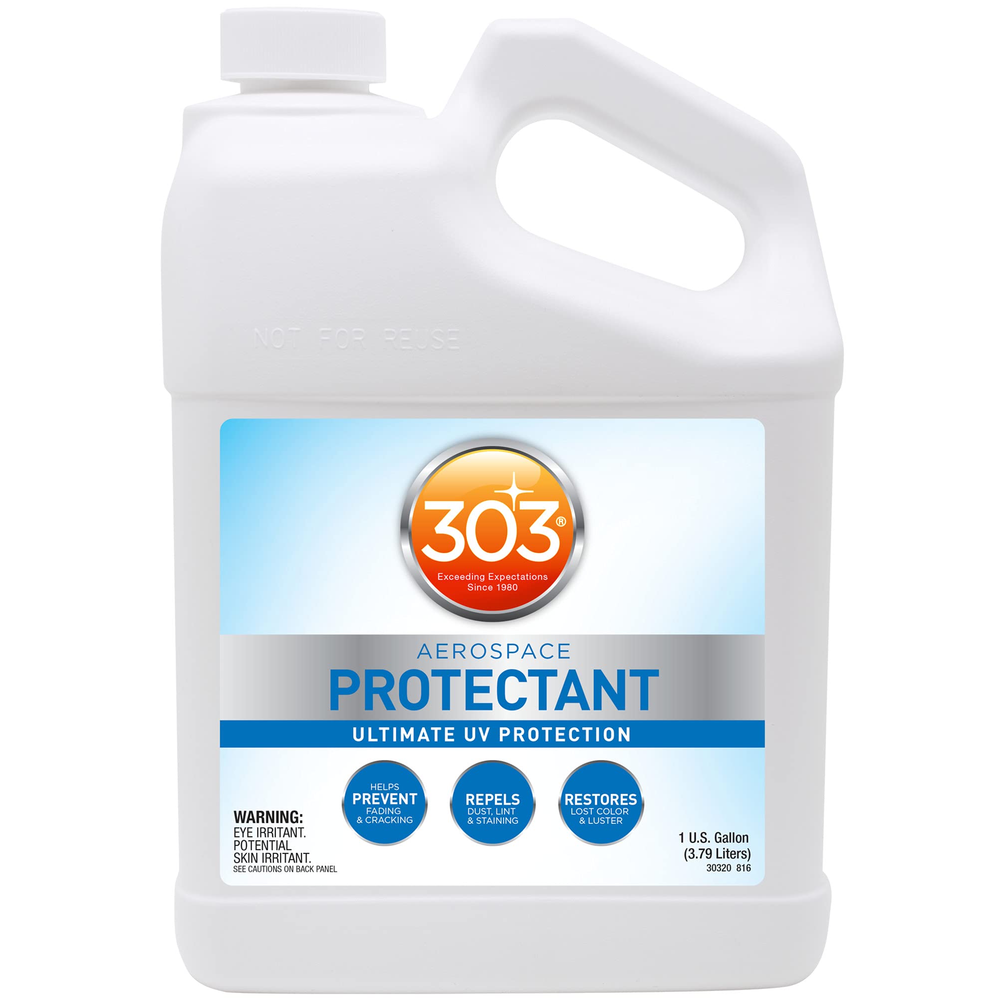 303 Aerospace Protectant Spray - UV Protection, Dust & Dirt Repellent, Matte Finish Restorer (1 Gallon) | Car, Boat, RV & Outdoor Surface Care Solution