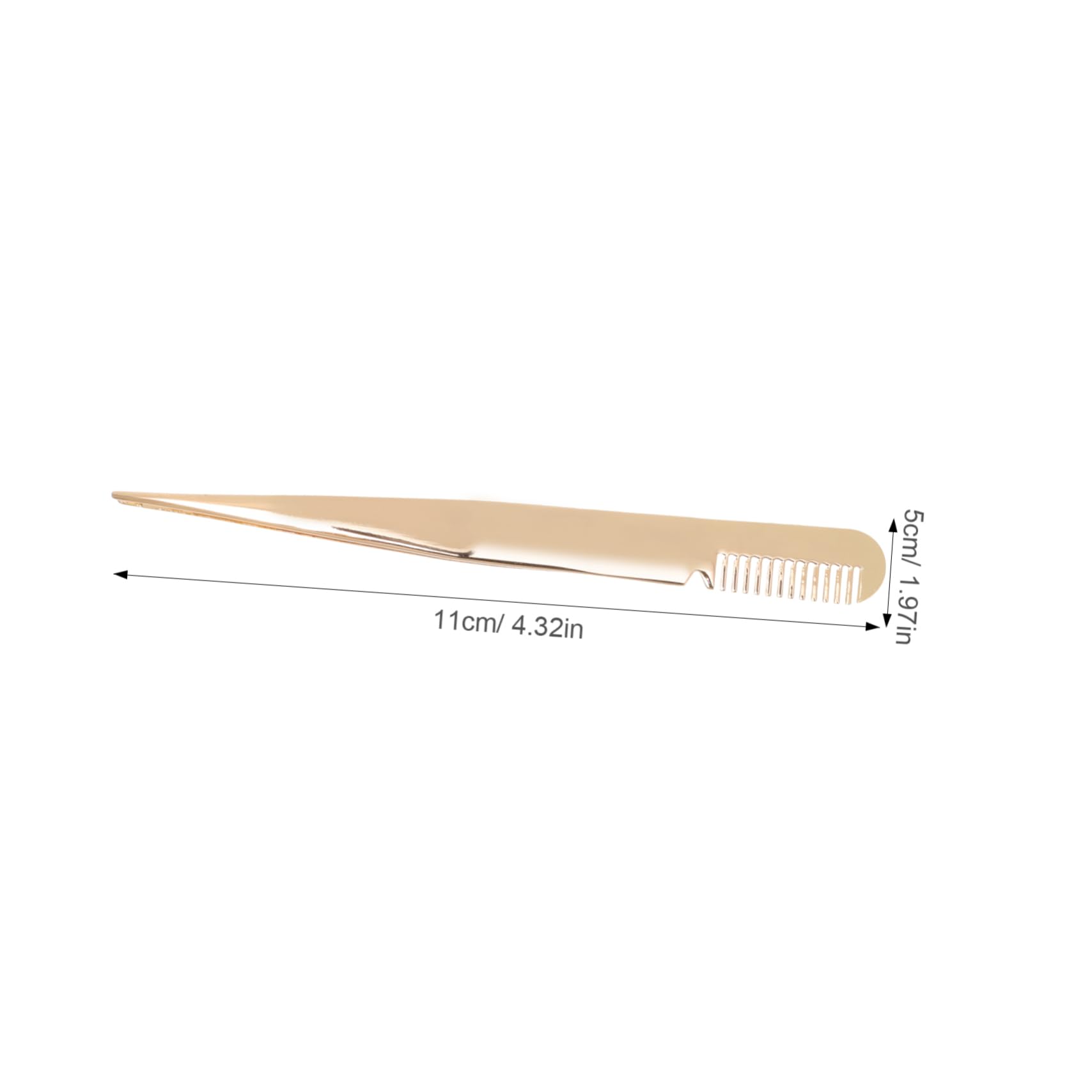 Professional Metal Eyelash Tweezers with Comb - Precision Eyebrow & Lash Clamp Tweezers for Women - Perfect for Salon, Makeup Artists & DIY Beauty at Home