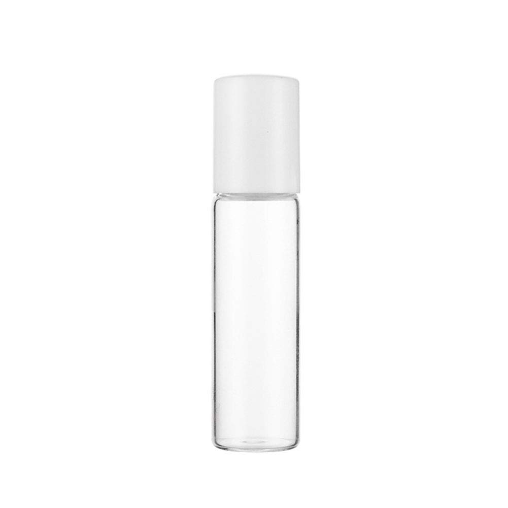 12 Pack Clear Glass Roller Bottles 5ml - Refillable Essential Oil Roll On Bottles with Glass Roller Balls for Aromatherapy, Perfume & Skincare - Perfect for DIY Essential Oils, Travel & Home Spa Use