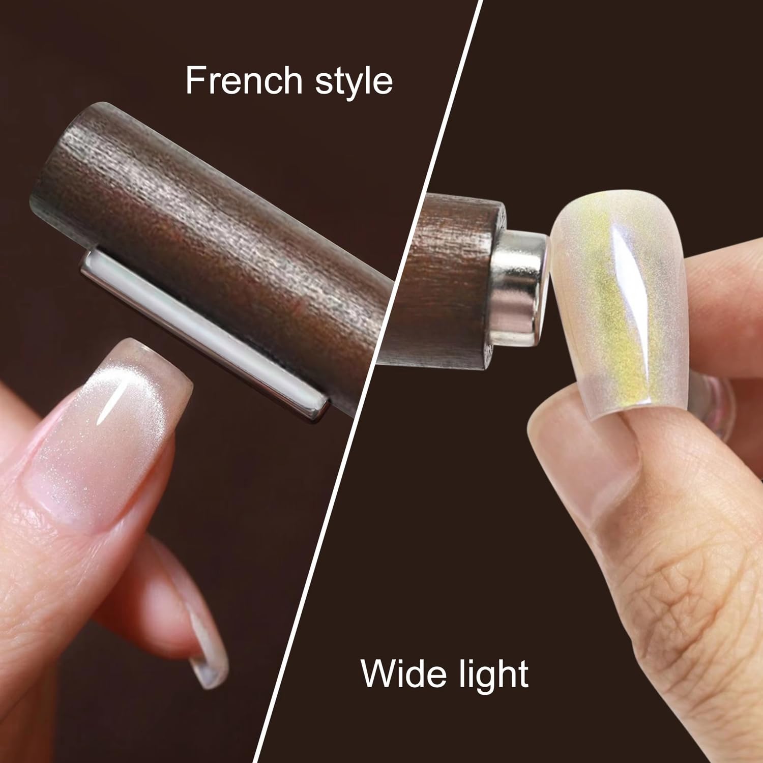 SILPECWEE 3-in-1 Cat Eye Magnet for Nails - Professional Gel Nail Polish Magnet Wand with Magnetic Nail Polish Gel - Multifunctional Nail Art Tools for Salon & Home Manicure - Perfect for Nail Art Decoration and DIY Nail Designs