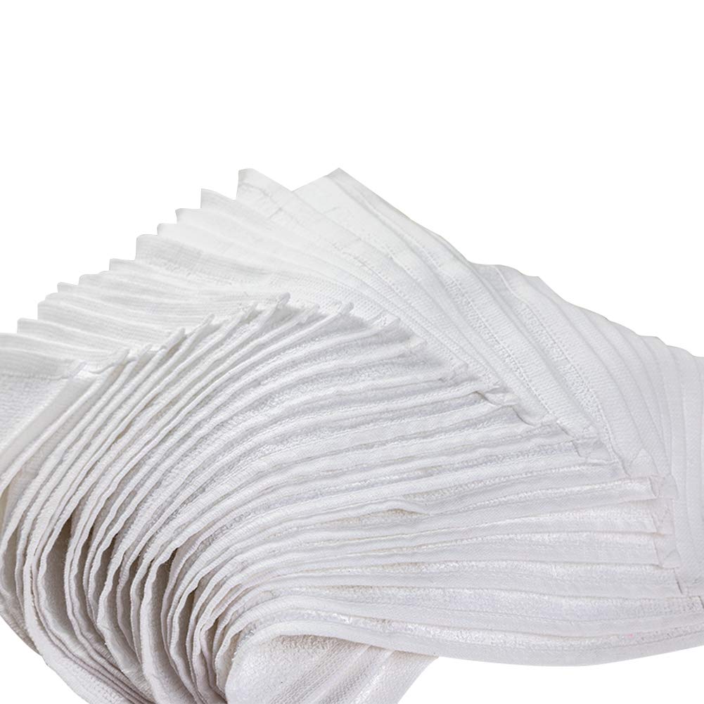 Glynniss 100% Cotton Dishcloths - Super Absorbent Kitchen Dish Rags (11x11 Inches, 24 Pack, White) for Washing Dishes, Cleaning Countertops & Household Chores - Perfect for Daily Kitchen Use & Dish Drying