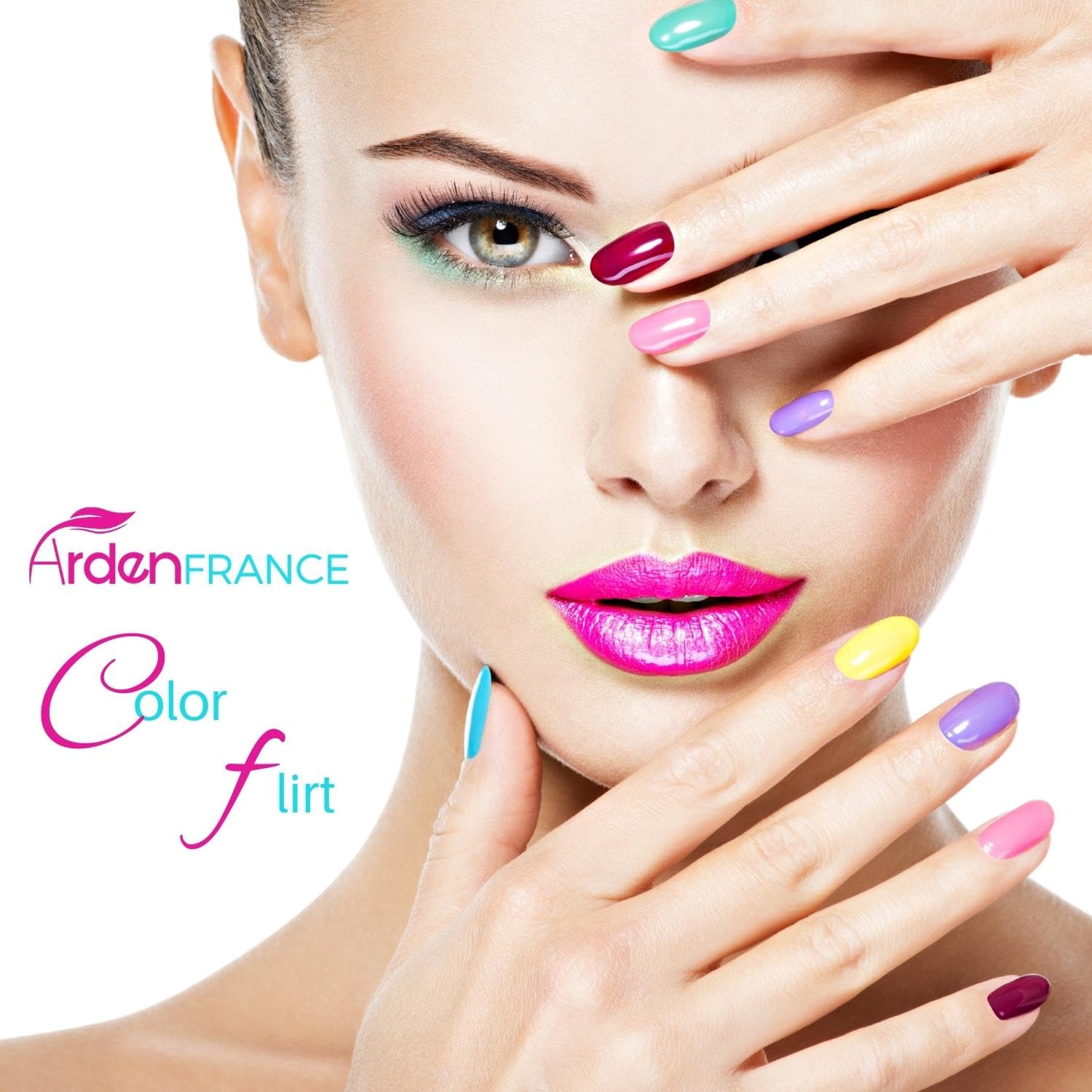 ARDENFRANCE 12-Piece Gel Glossy Nail Polish Set - Long Lasting, High Shine Nail Paint for Women (6ml x 12, Multicolor Combo) | Perfect for Salon, Home Manicures & Gift Giving