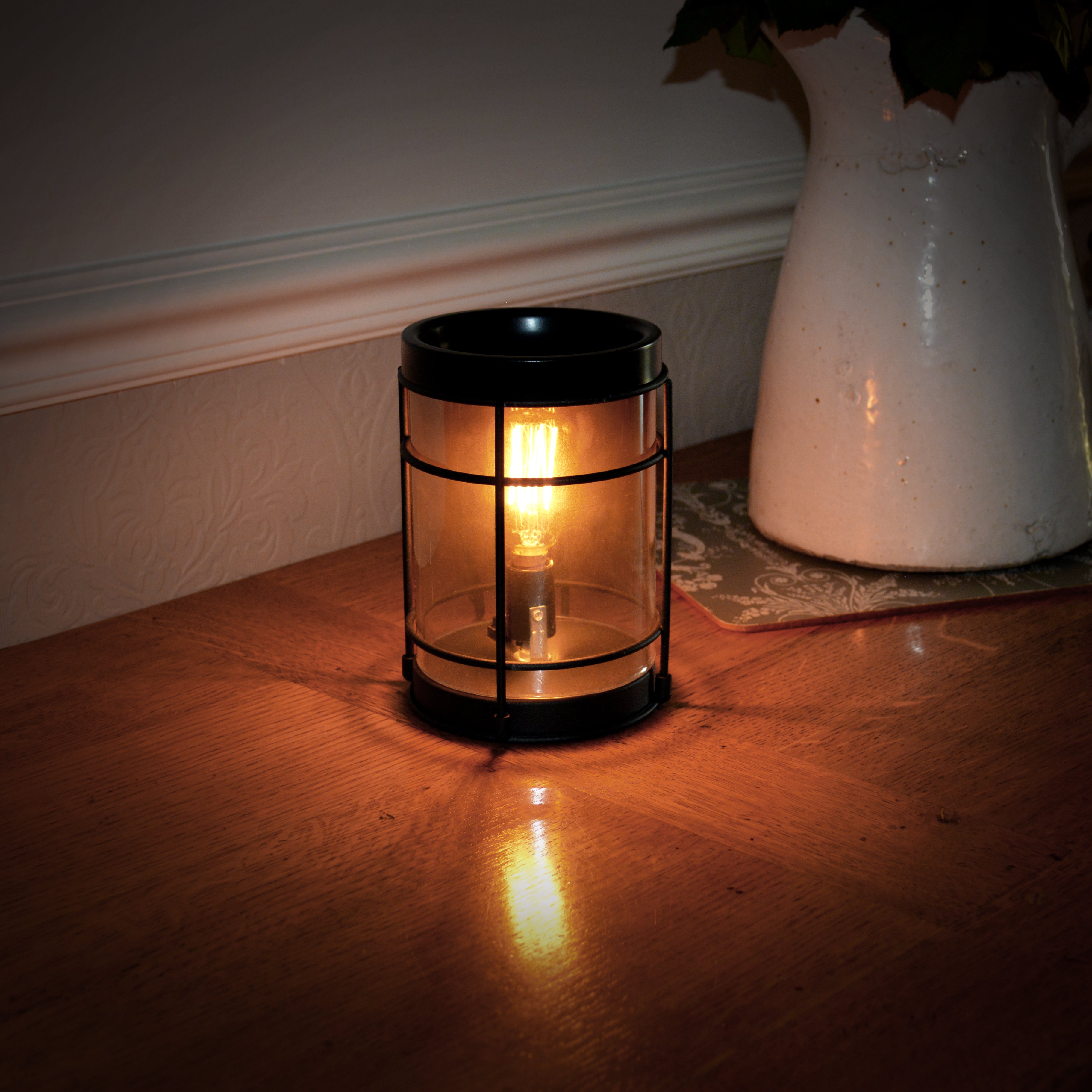 Premium Cello Black Smoke Edison Electric Wax Warmer with Spiced Citrus Wax Melts - Aromatherapy for Home, Office & Spa Relaxation