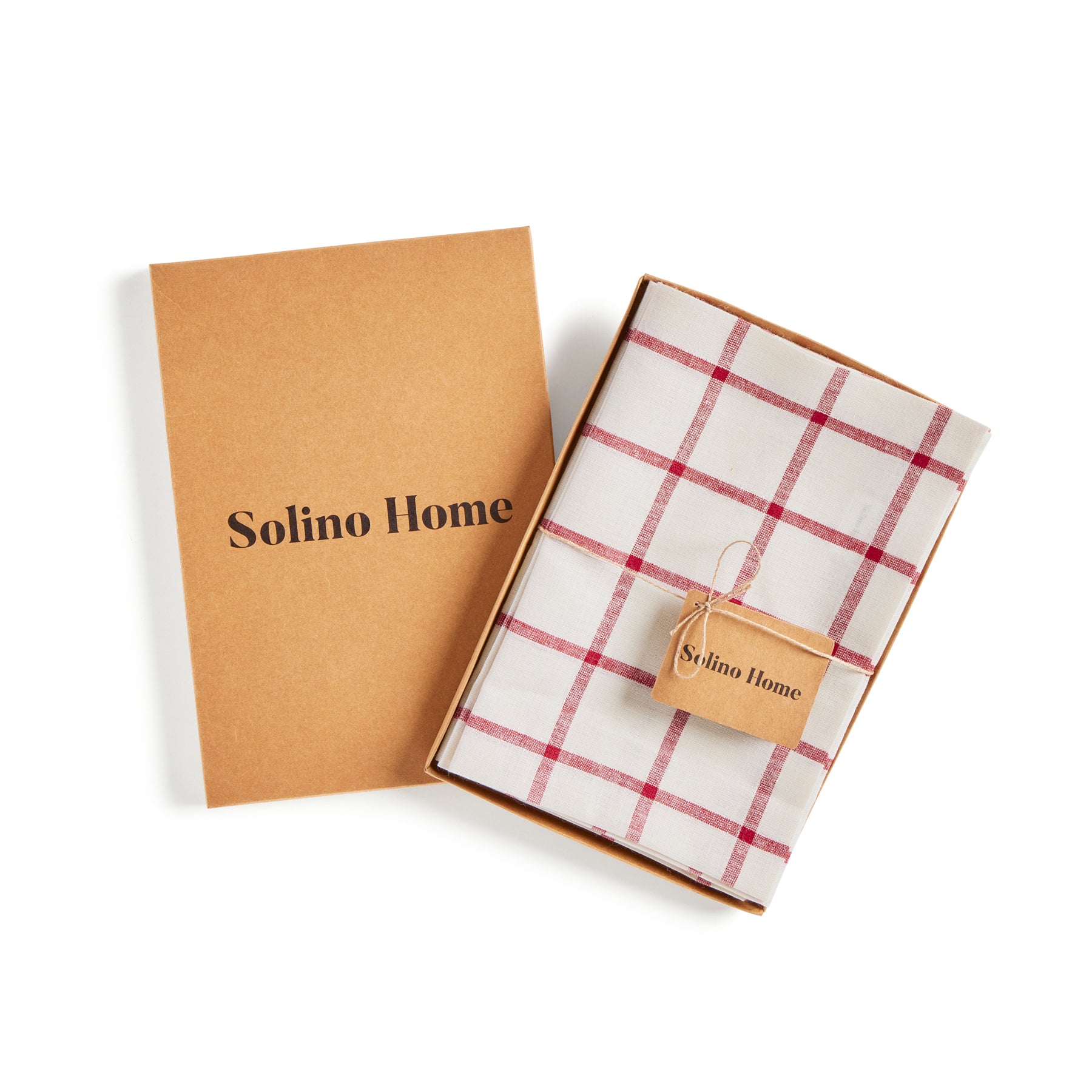 Elegant Windowpane Napkins Set of 4 - Premium Linen Dinner Napkins for Formal Dining, Parties & Holiday Gatherings