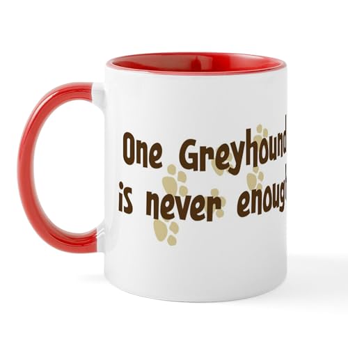 White/Red Inside - Never Enough: Greyhound Mug
