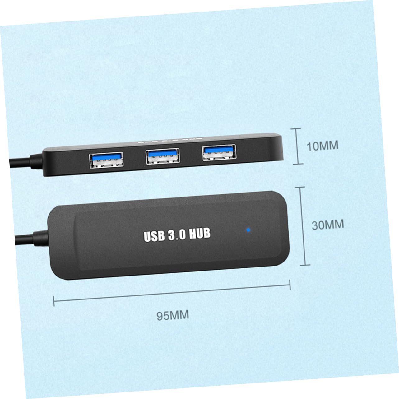 Gatuida 4-Port USB Hub 3.0 High-Speed Data Transfer Splitter for Laptop, PC, MacBook - Expand USB Ports for Keyboard, Mouse, Flash Drive, Printer & More - Compact USB Adapter for Home Office & Travel Use