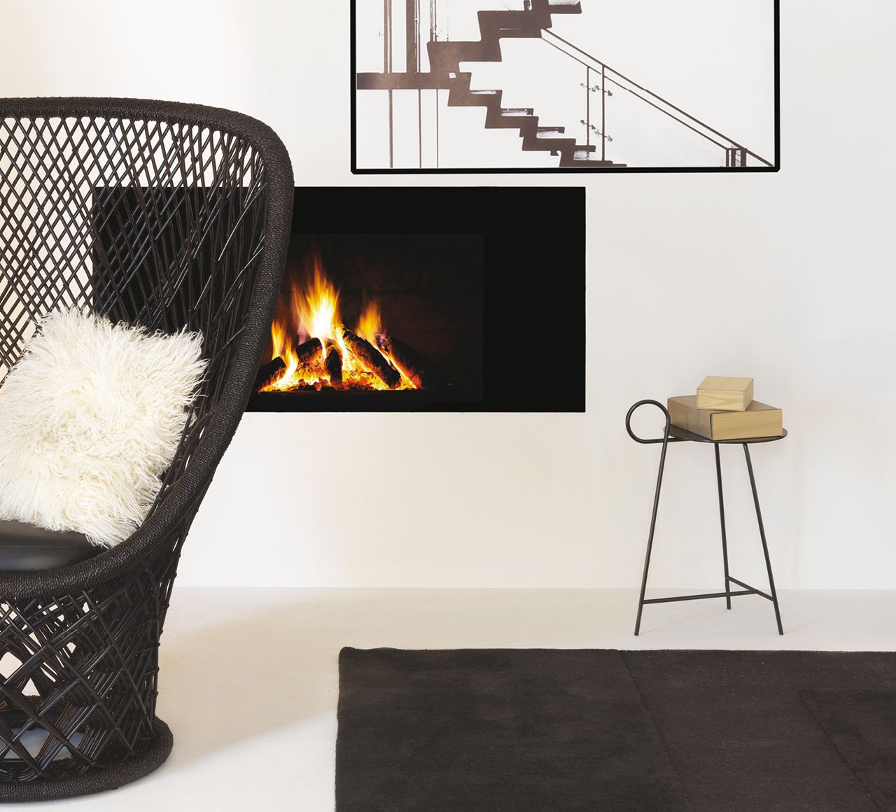 Driade Carmina Side Table - Modern End Table for Living Room, Bedroom & Office - Stylish Accent Table with Wooden Base