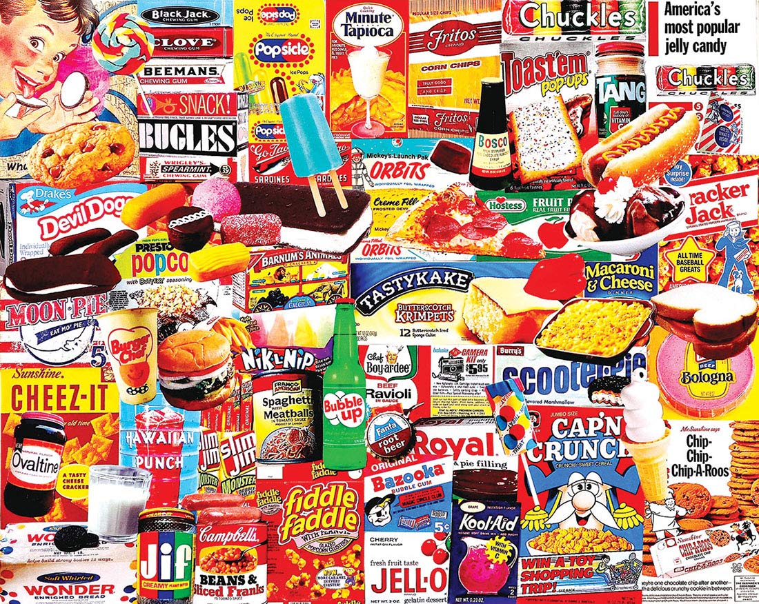 White Mountain Puzzles - 1000 Piece Jigsaw Puzzle Featuring Nostalgic 'Things I Ate As A Kid' Collage | Perfect for Family Game Nights, Gift Giving & Memory Lane Fun