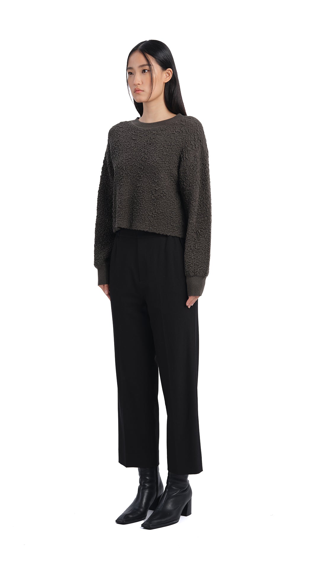 Straight Leg Trousers for Women - High Waist Office Pants, Comfortable Work Pants for Business Casual & Professional Wear