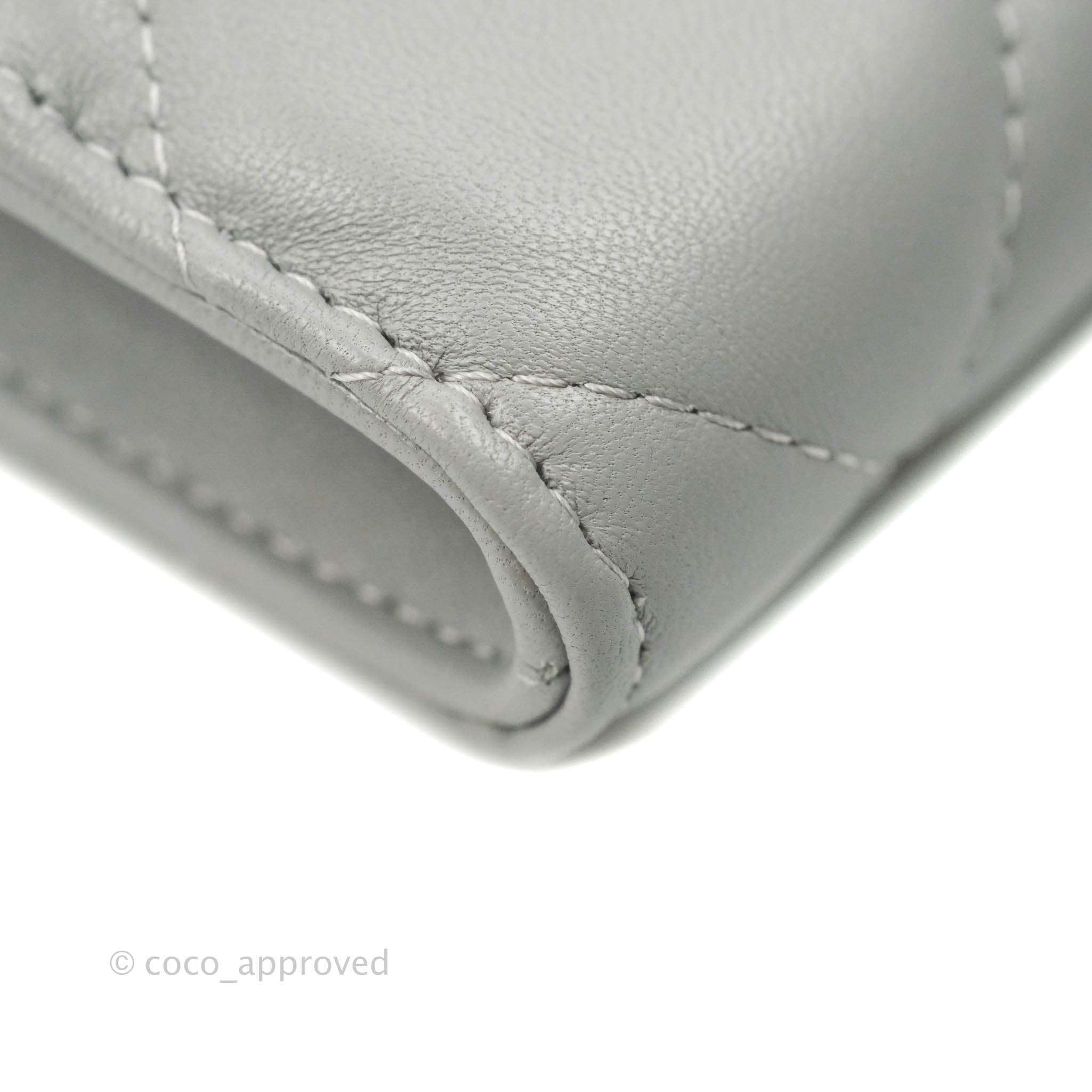 Chanel 19 Grey Mixed Hardware Phone Holder - Luxury Designer Phone Case for iPhone & Android - Perfect for Everyday Use, Travel & Fashion Accessories
