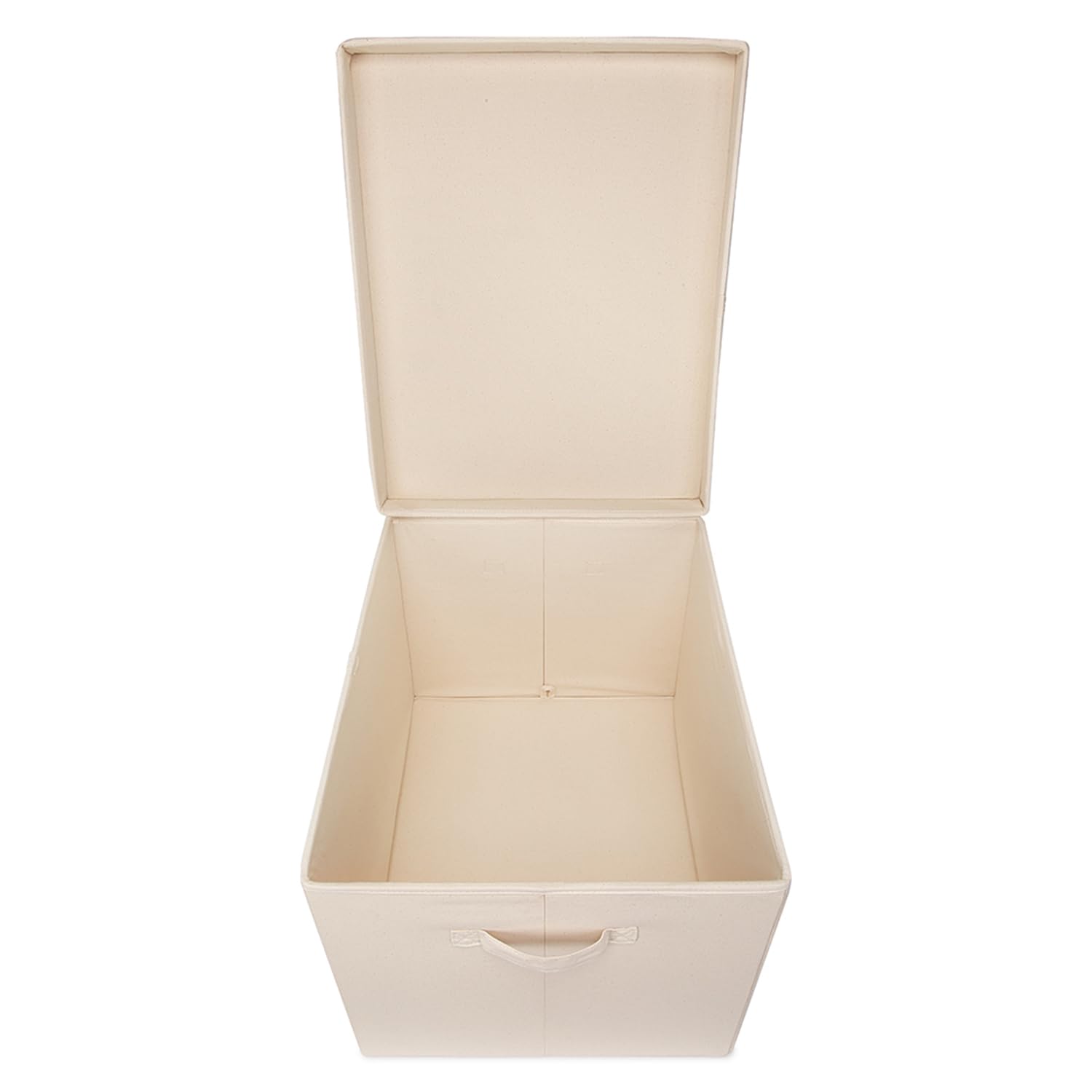 Foldable Storage Bins with Lids - XXL Cotton Canvas Rectangular Storage Box for Home Organization | Lightweight, Durable & Space-Saving | Perfect for Closet, Nursery, Office & Under Bed Storage