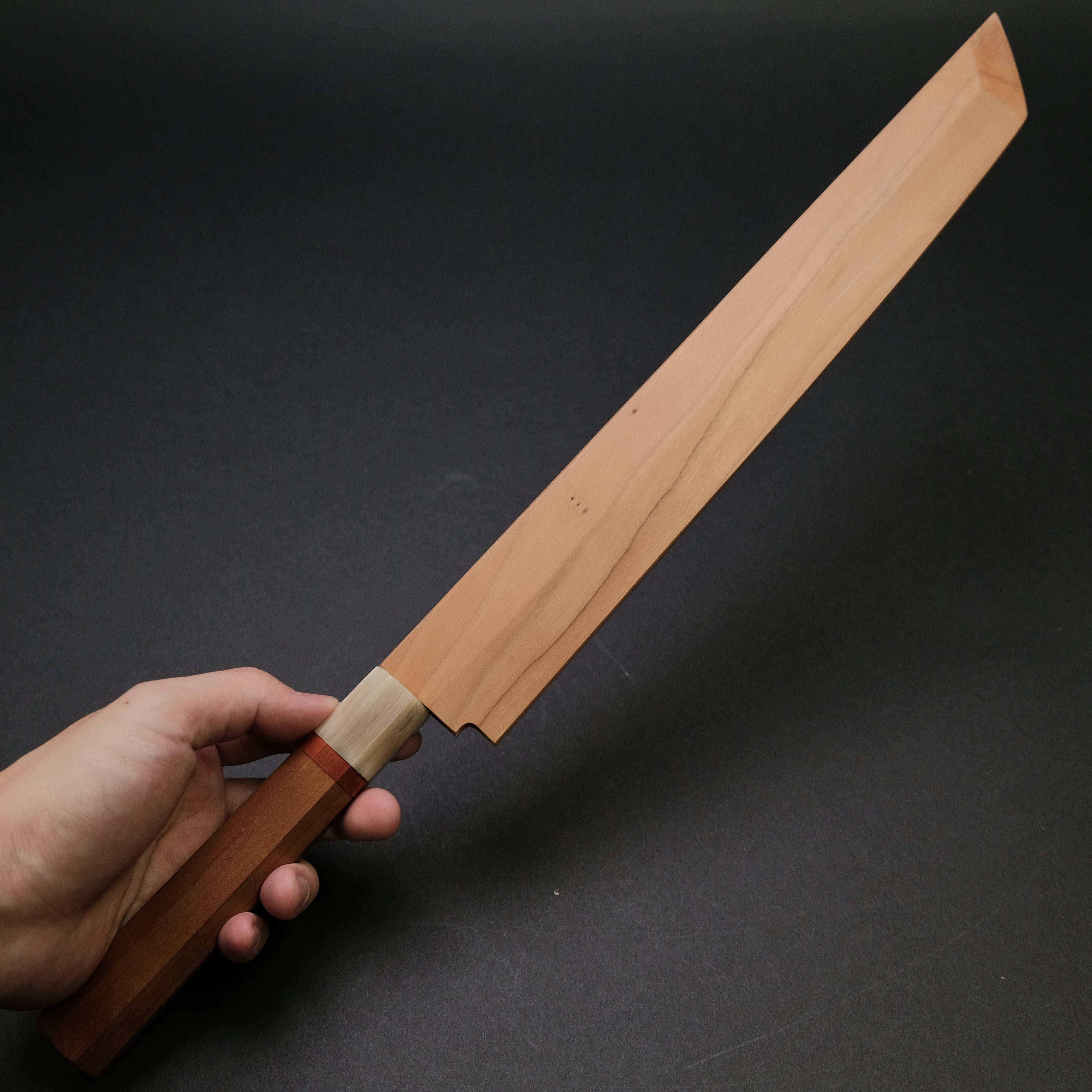 Hitohira Sakura Damascus Sakimaru Takobiki 300mm Japanese Chef Knife with Cherry Wood Handle & Saya - Perfect for Sushi, Sashimi & Precision Meat Cutting