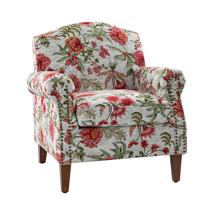 Matteo Upholstered Armchair with Nailhead Trim - Modern Accent Chair for Living Room, Bedroom & Office - Comfortable Lounge Chair with Stylish Nailhead Detailing