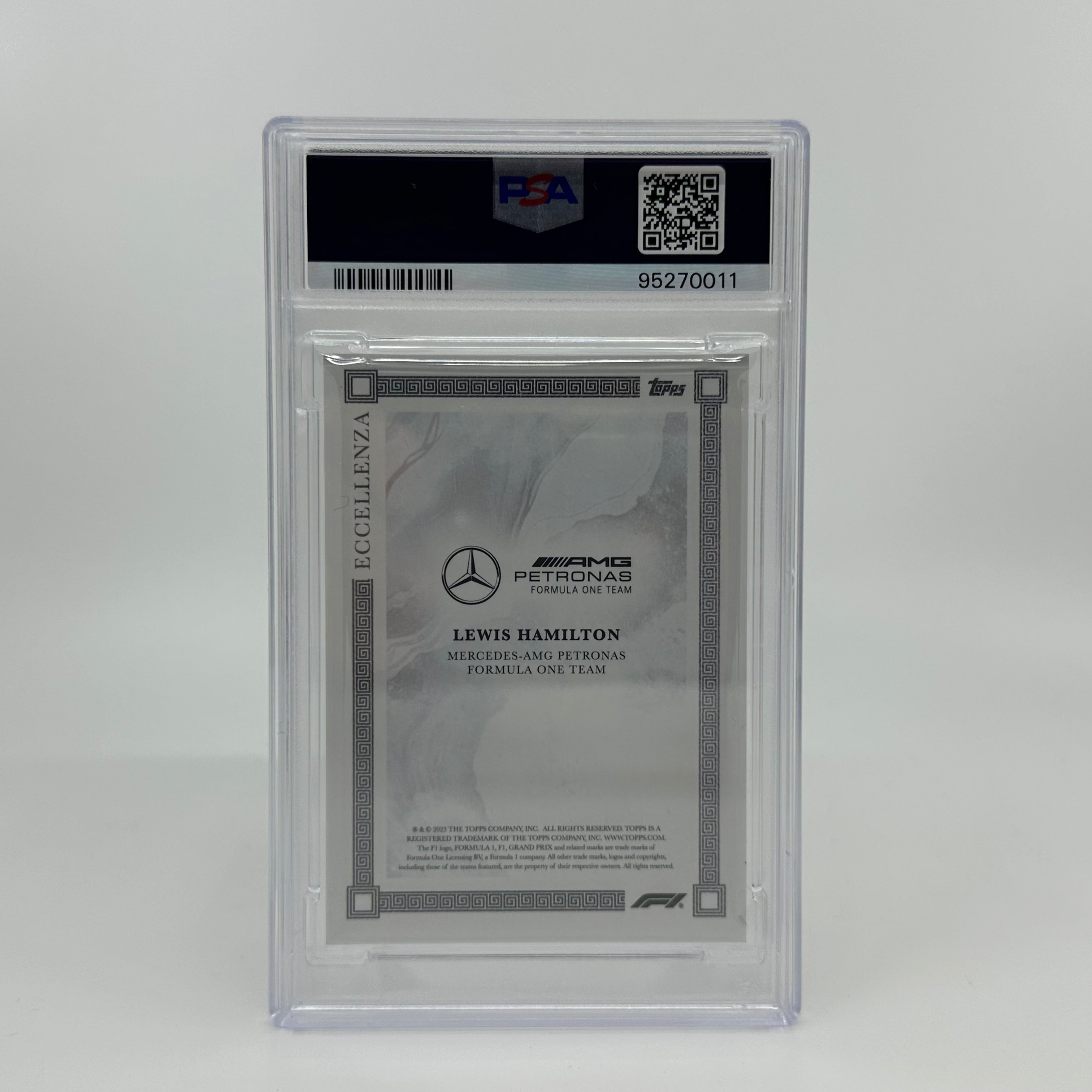 2023 Lewis Hamilton Gray 21/75 PSA 10 Eccellenza Trading Card - Perfect for Collectors, Sports Memorabilia Enthusiasts & F1 Racing Fans