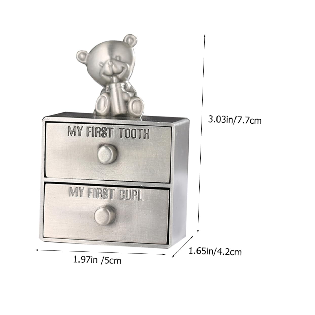 Elegant Metal Trinket Box for Tooth Storage & Jewelry Keepsake - Perfect for Newborn Baby Memories, Wedding Gifts & Home Decor