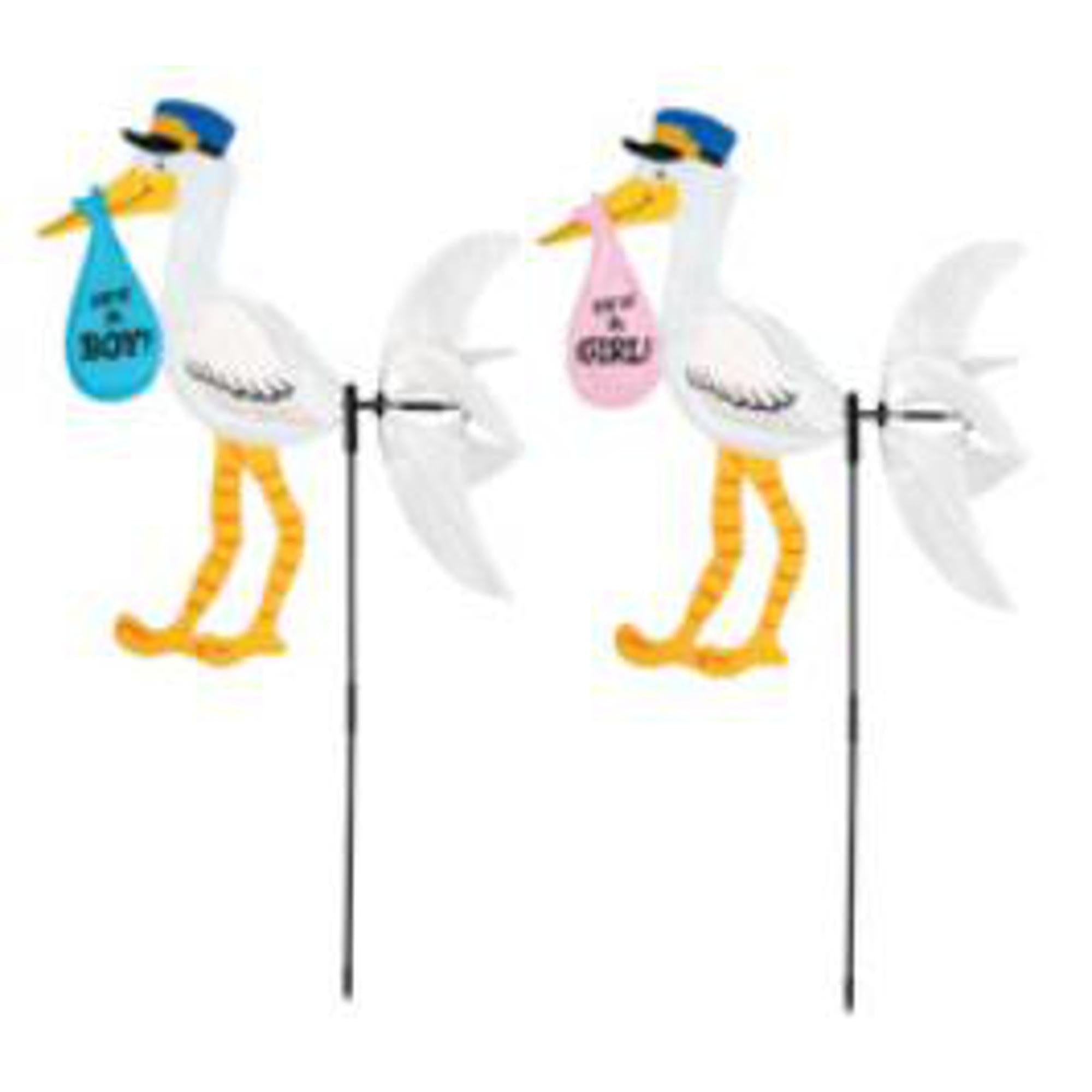 Vibrant 31X48 Stork Wind Spinner for Outdoor Decor - Perfect for Gardens, Patios, and Backyards