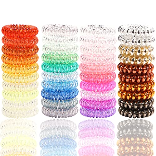 40 Crystal Colors Spiral Hair Ties(Small)