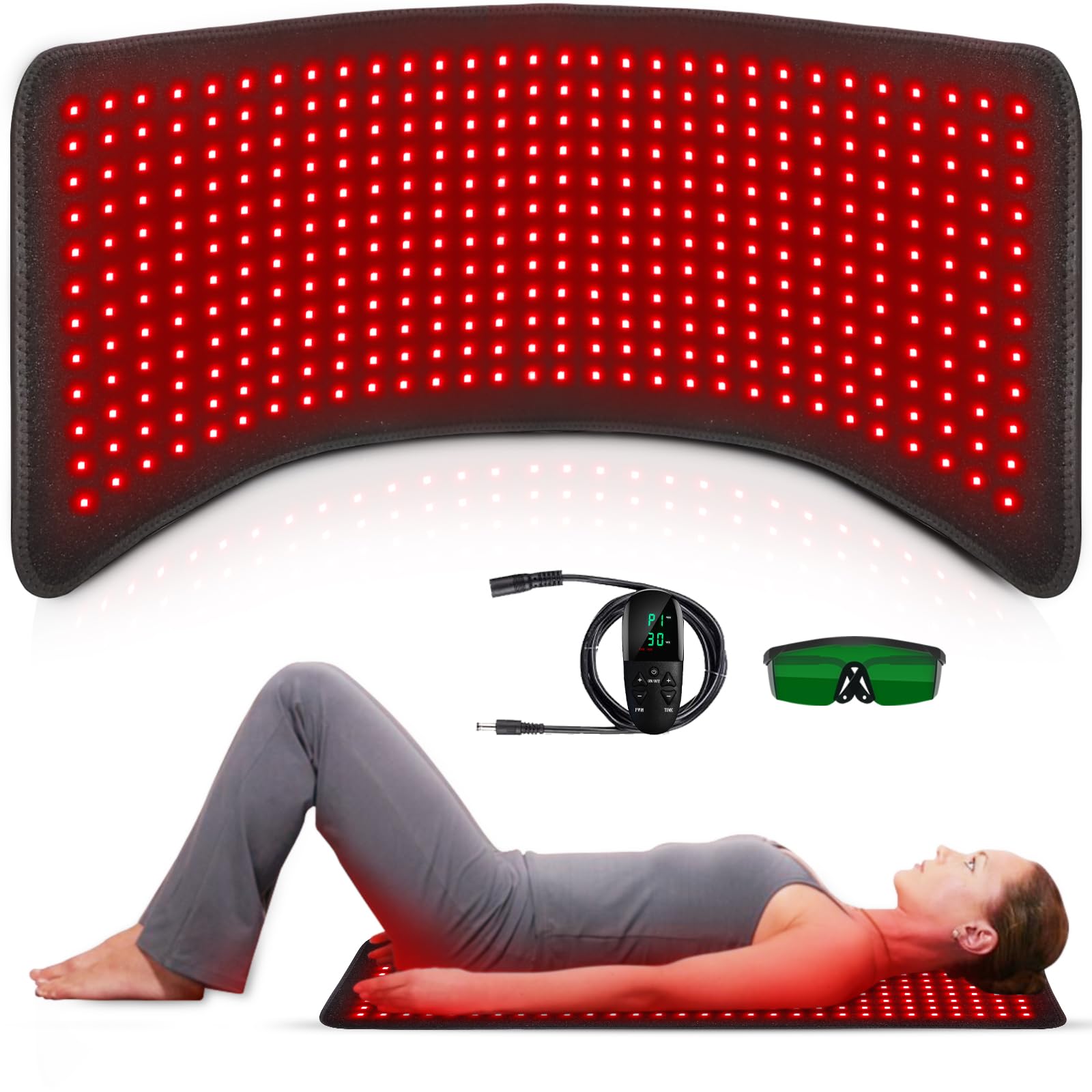 Red Light Therapy Wrap Pad - 360 LED Infrared Light Therapy for Body Pain Relief, Muscle Recovery & Inflammation Reduction | Full Body Treatment for Home Use, Athletes & Chronic Pain Sufferers