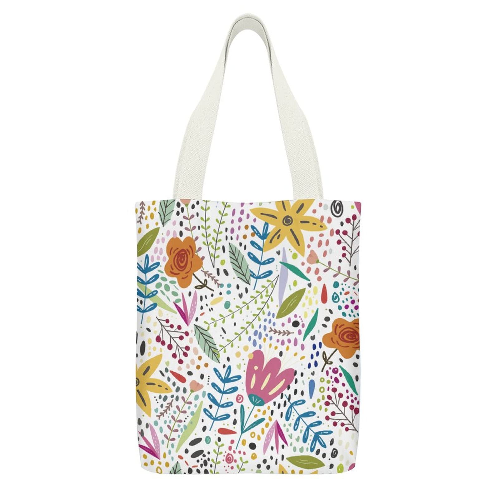 Large Capacity Canvas Tote Bags for Women - Durable Casual Beach & Shopping Tote Bag with Pockets | Perfect for Groceries, Work, Travel & Beach Outings