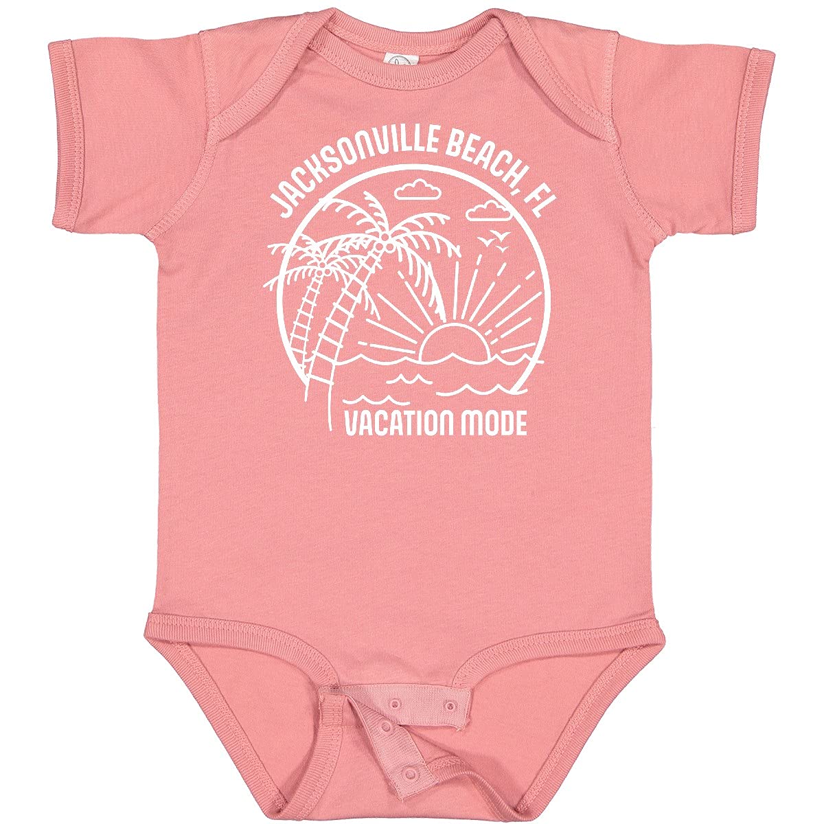 Inktastic Summer Vacation Mode Jacksonville Beach Florida Baby Bodysuit - Cute Infant Onesie for Beach Trips & Family Vacations - Perfect Gift for Newborns & Toddlers