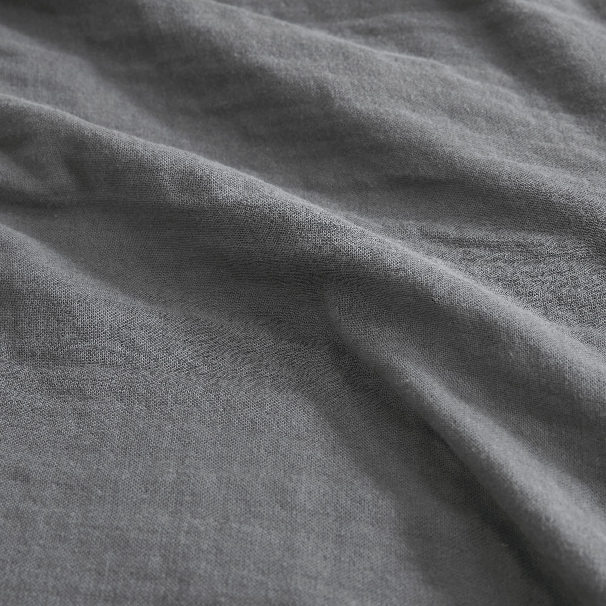 100% Cotton Gauze Blanket - Soft, Breathable & Lightweight Summer Blanket - 3 Layer All Season Blanket for Bed, Couch & Office - Full/Queen Size 90x90 Inches - Charcoal Grey - Perfect for Home, Travel & Baby Nursery