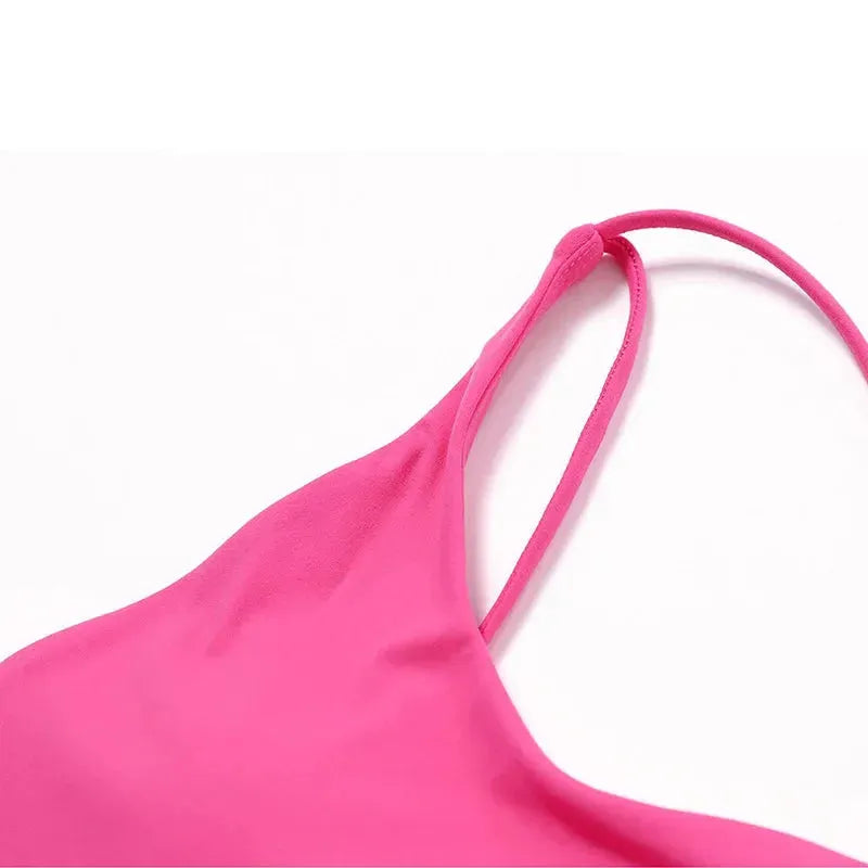High Support One Shoulder Sports Bra for Women - Breathable Gym Bra with Shockproof Design, Backless Yoga Top for Fitness, Running & Workout - Perfect for Yoga, Pilates & High-Intensity Training