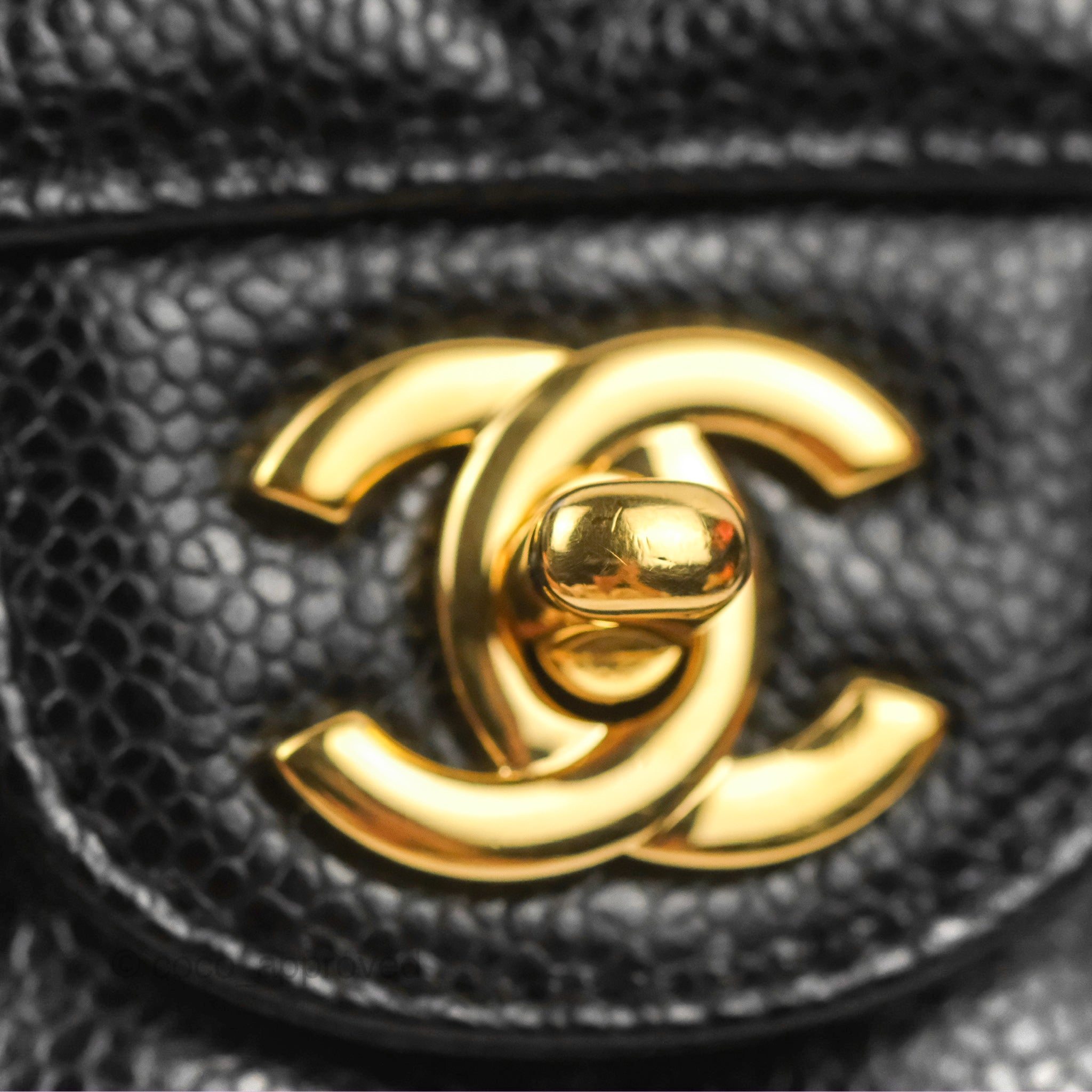 Chanel Classic Medium Double Flap Bag in Black Caviar Leather with Gold Hardware - Luxury Designer Handbag for Women, Perfect for Work, Evening Events & Special Occasions