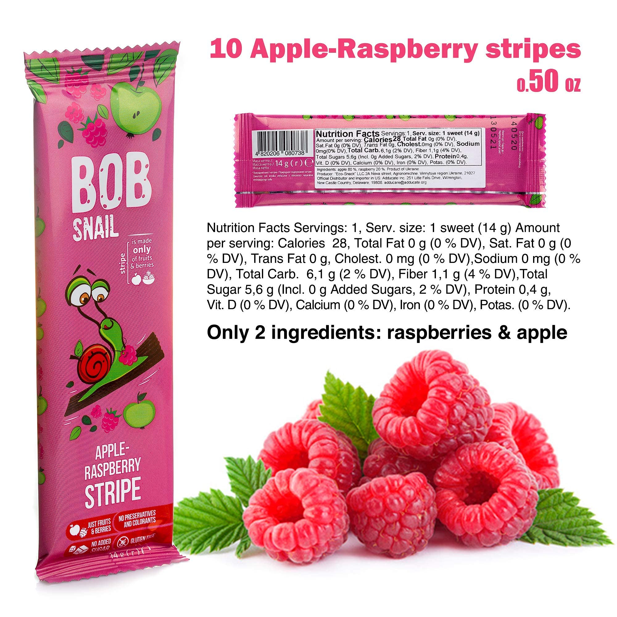 BOB SNAIL Healthy Fruit Snacks for Adults & Kids - Organic Dried Fruit Mix with Vitamins - Perfect for School Lunches, Office Snacks & Travel