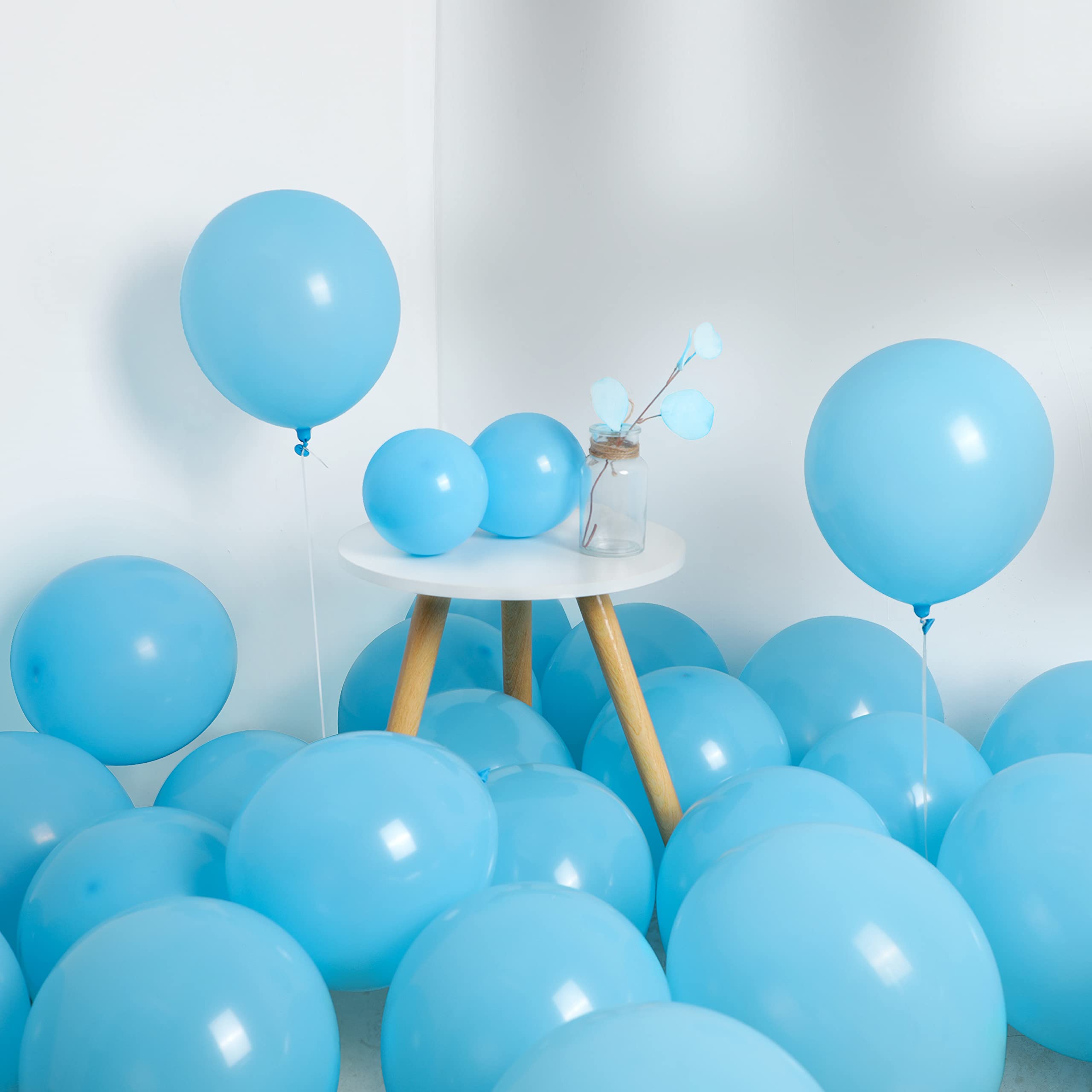 Premium 12+5 Inch Blue Latex Balloons (70Pcs) - Gender Reveal, Baby Shower, Wedding & Bridal Shower Decorations | Helium Ready Party Balloons for Birthday Celebrations & Special Events